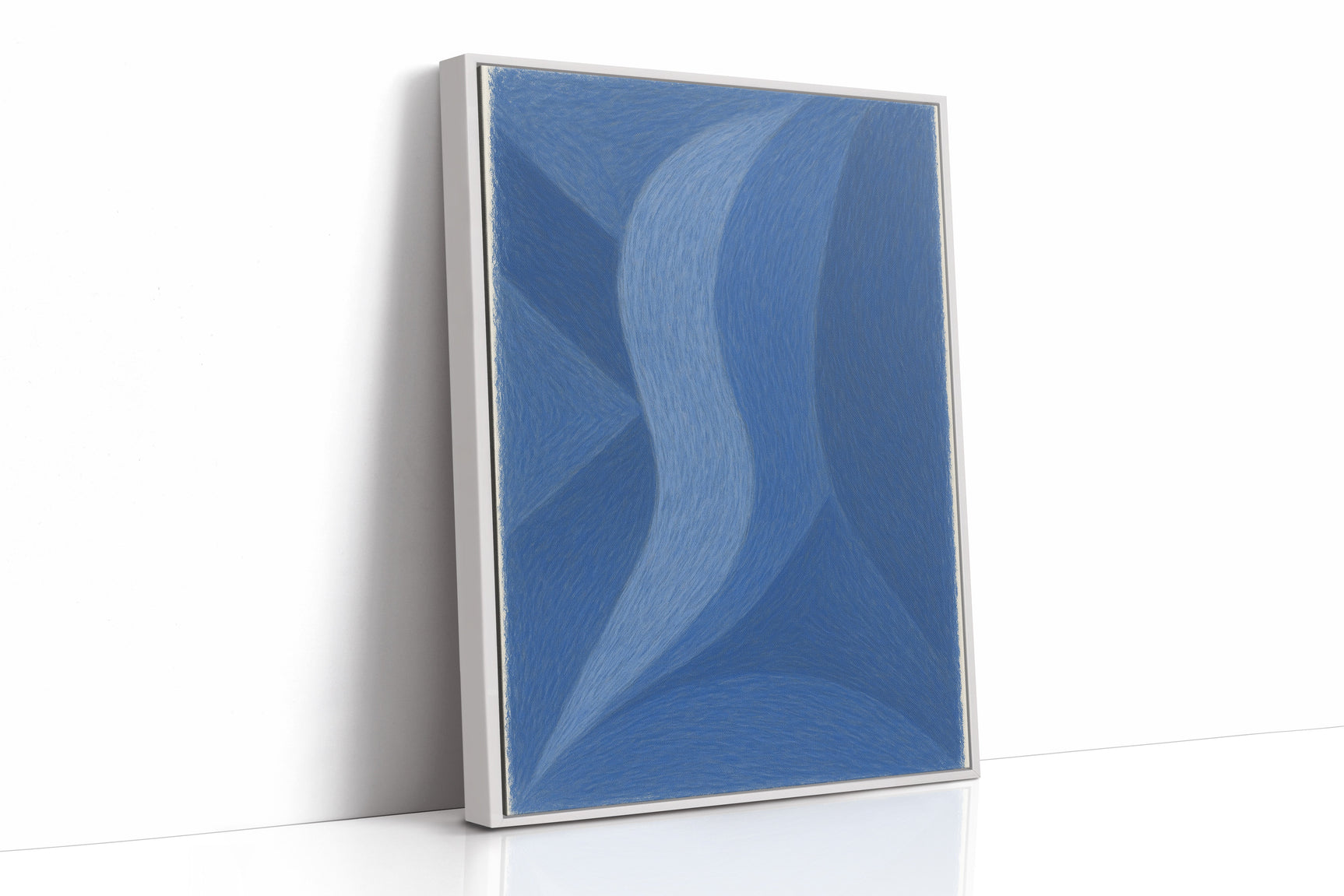 Serene Blue Abstract Art Print