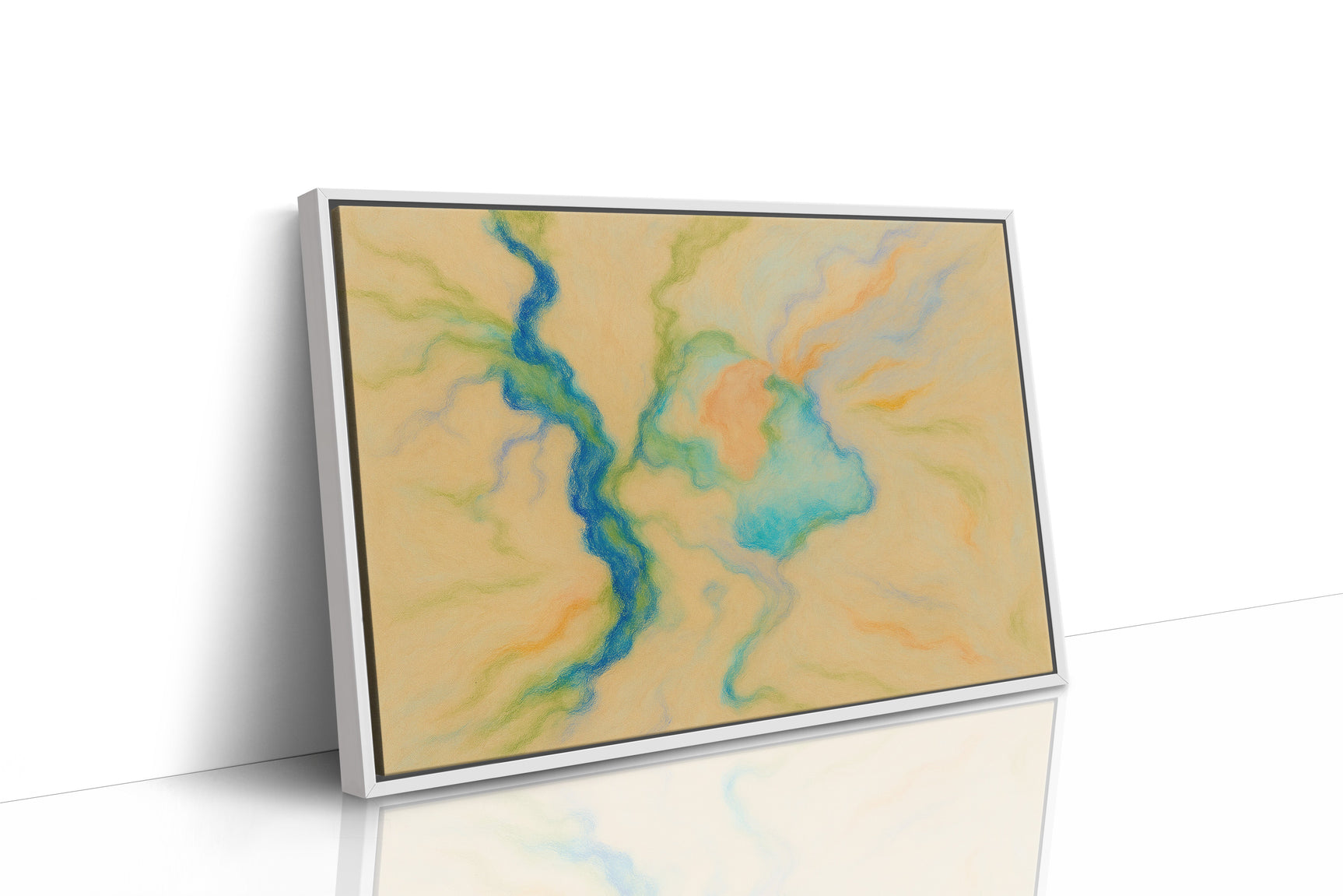 Vibrant Abstract Pastel River Art Print