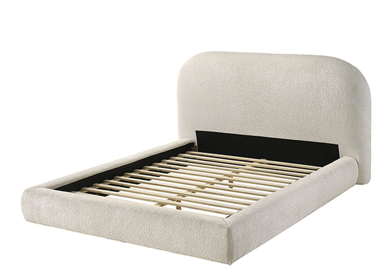 Whitnash Ivory White E.King Bed - Ornate Home
