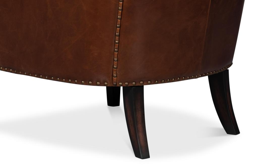 Whitney Brown Distilled Leather Chair - Ornate Home