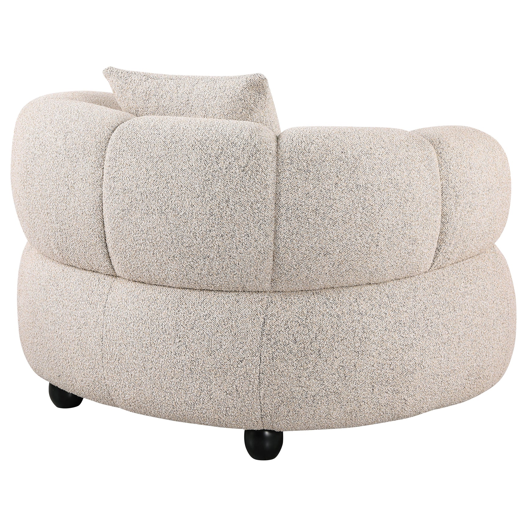 Whitney Pebble Contemporary Channel Tufted Woven Fabric Upholstered Accent Chair - Ornate Home