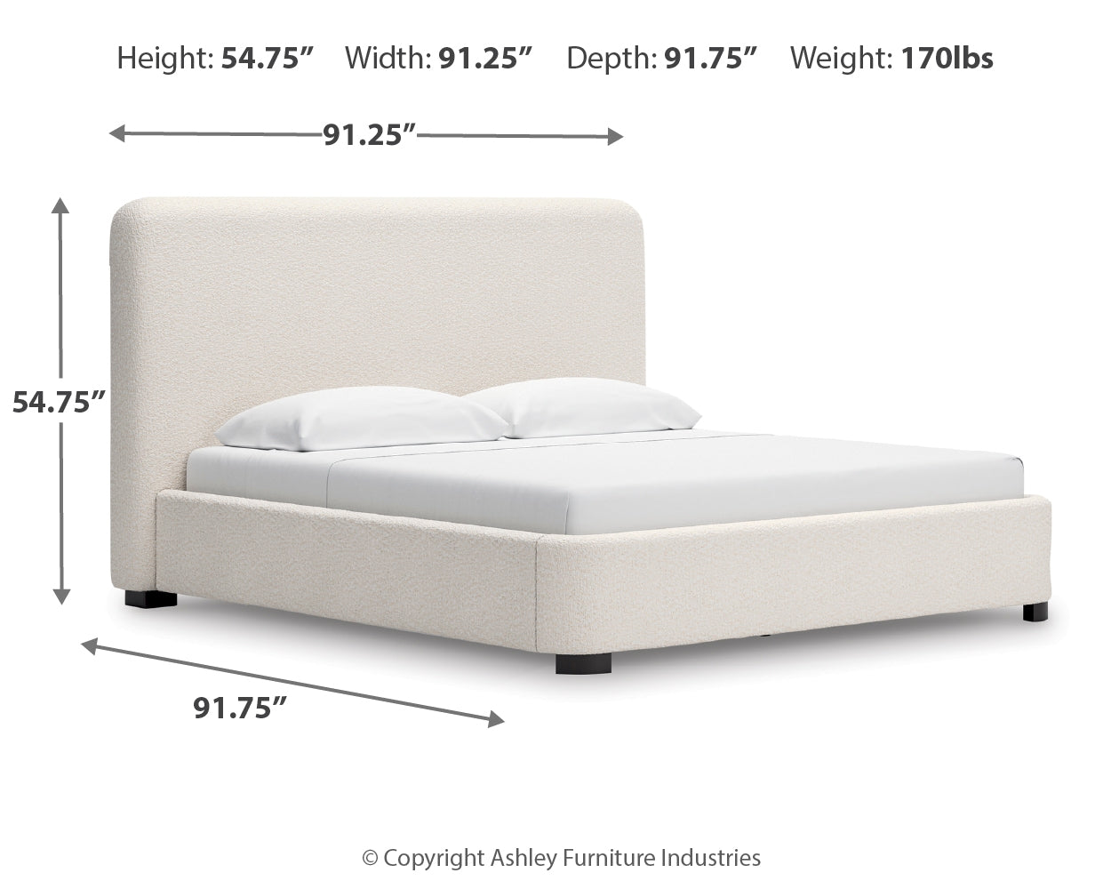 Whittgate Beige King Upholstered Bed (Online Special Price) - Ornate Home