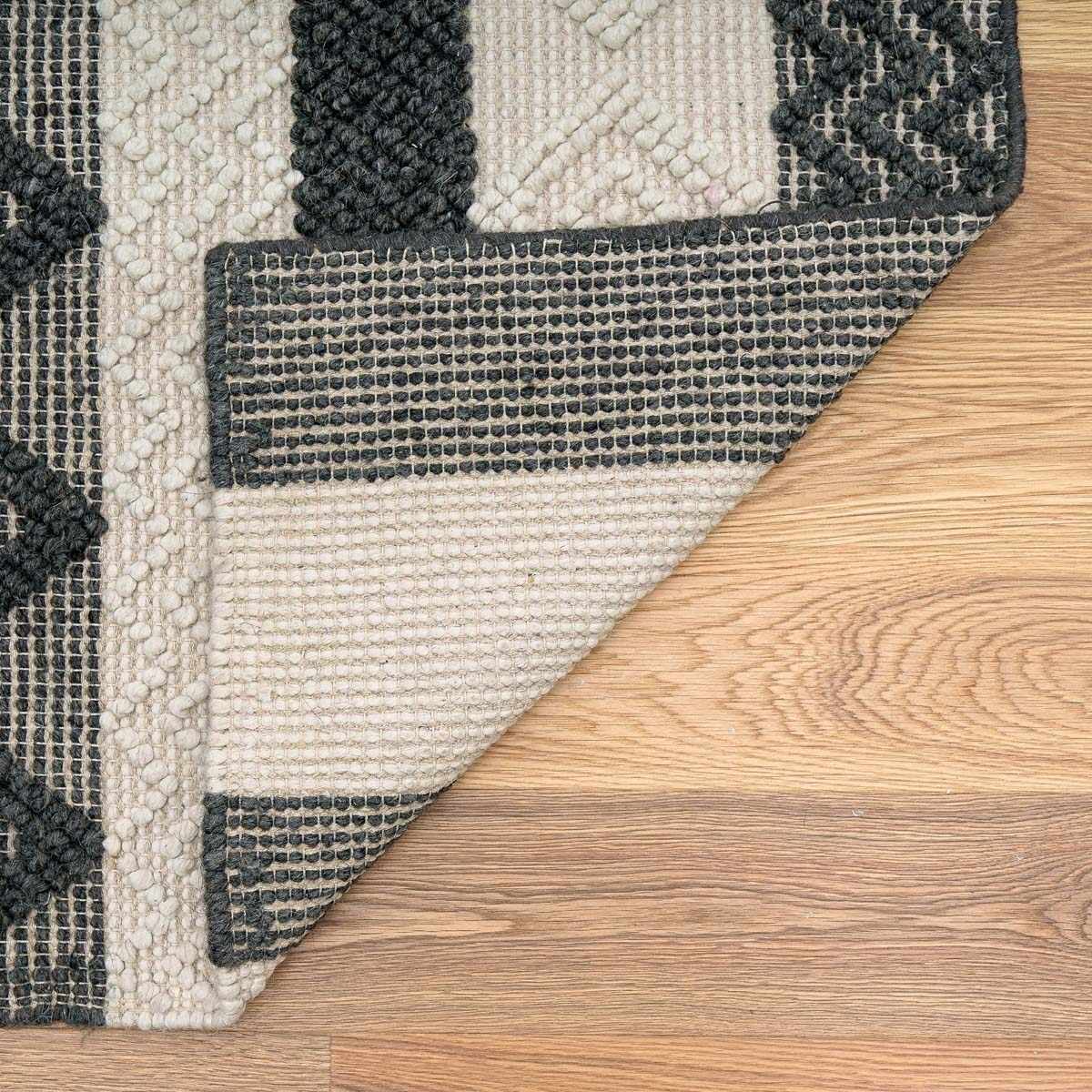 Whittington Black&White Wool Rug - Clearance - Ornate Home