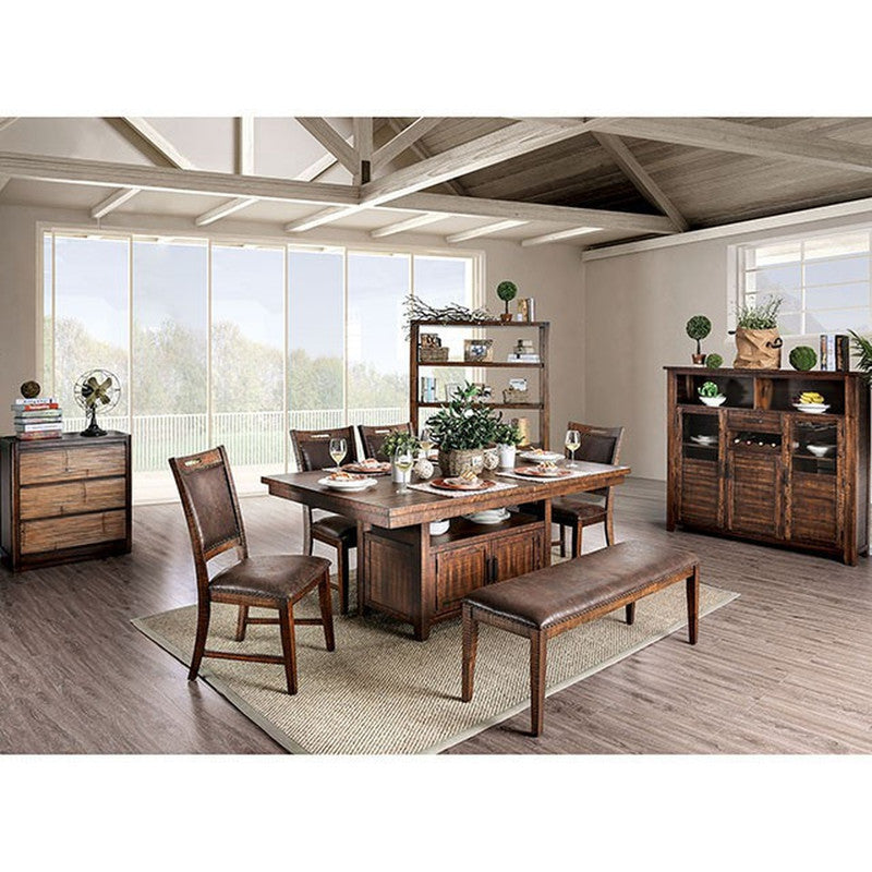 Wichita Distressed Dark Oak Dining Table - Ornate Home