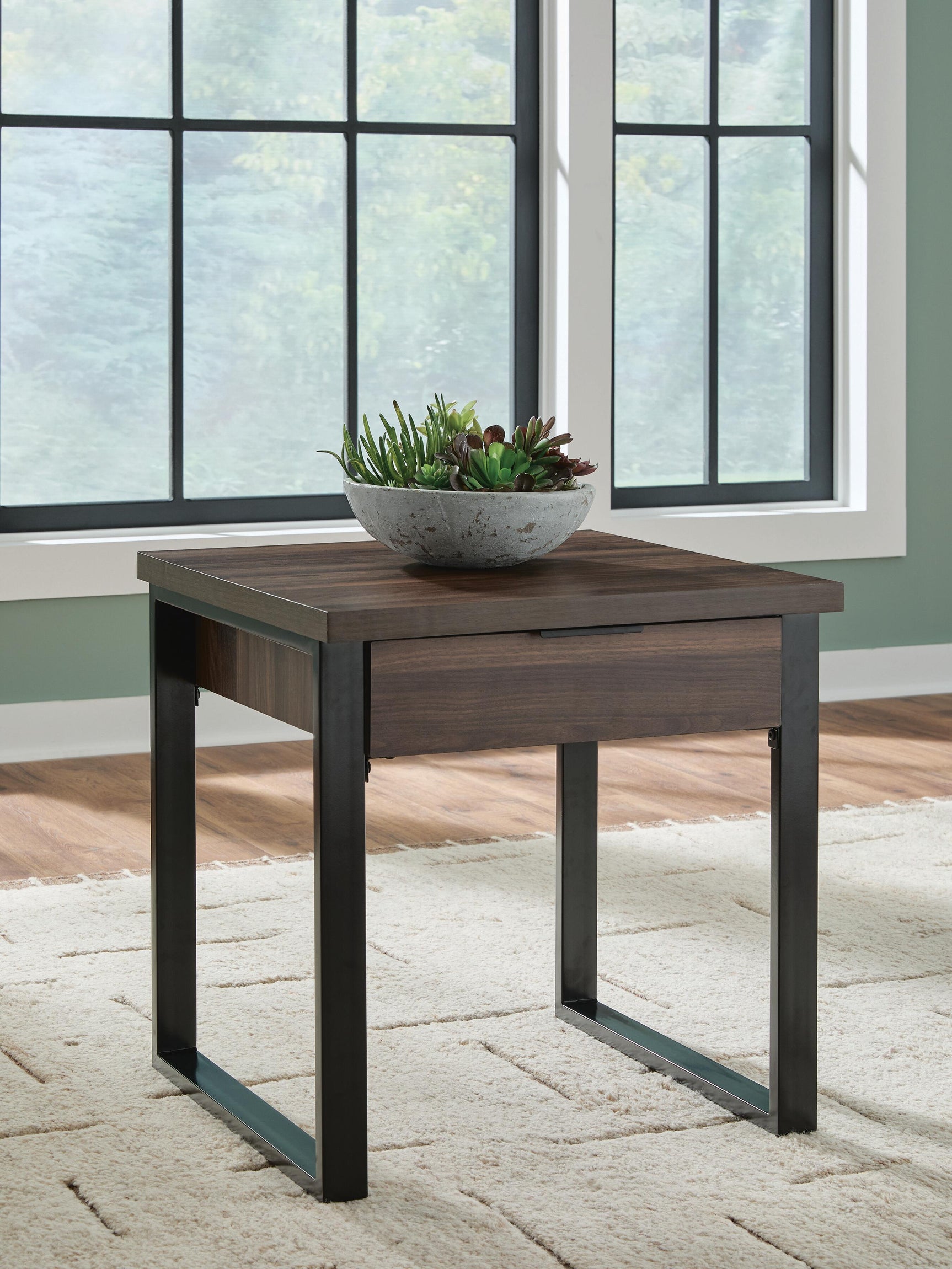 Wickman Falls Dark Brown End Table - Ornate Home