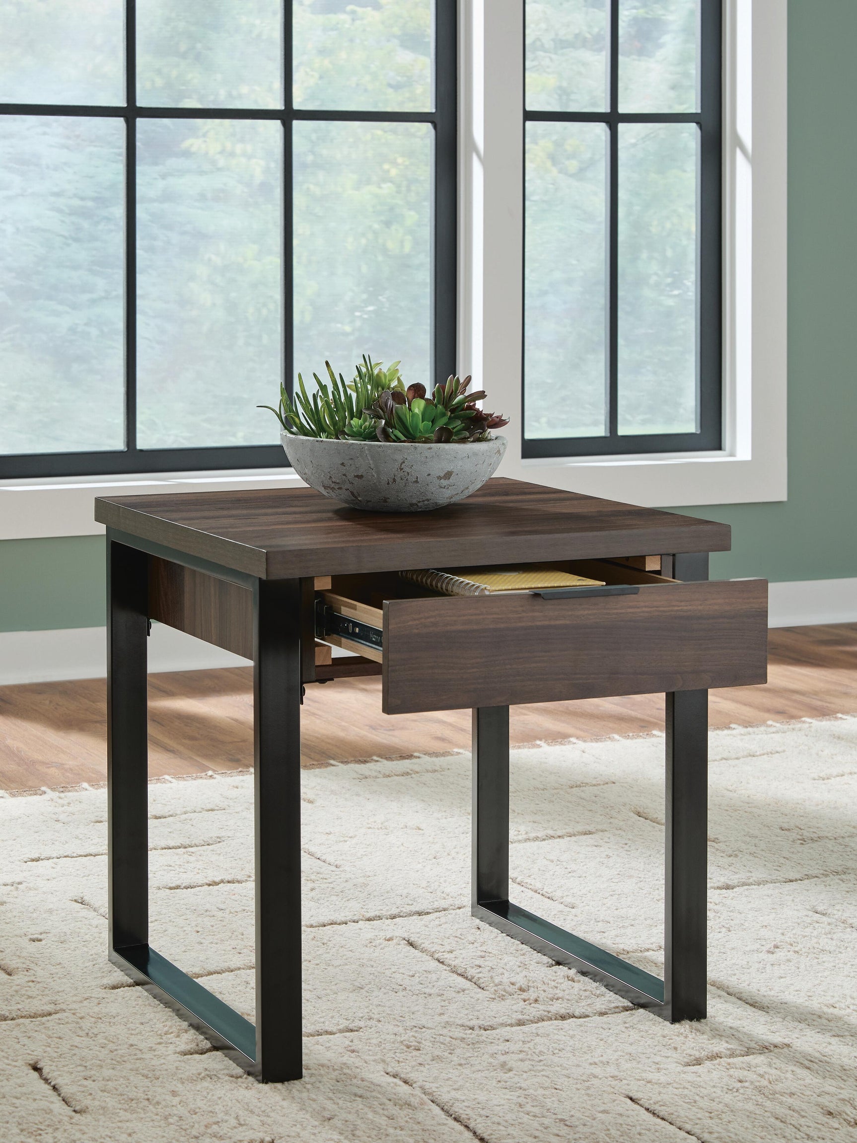 Wickman Falls Dark Brown End Table - Ornate Home