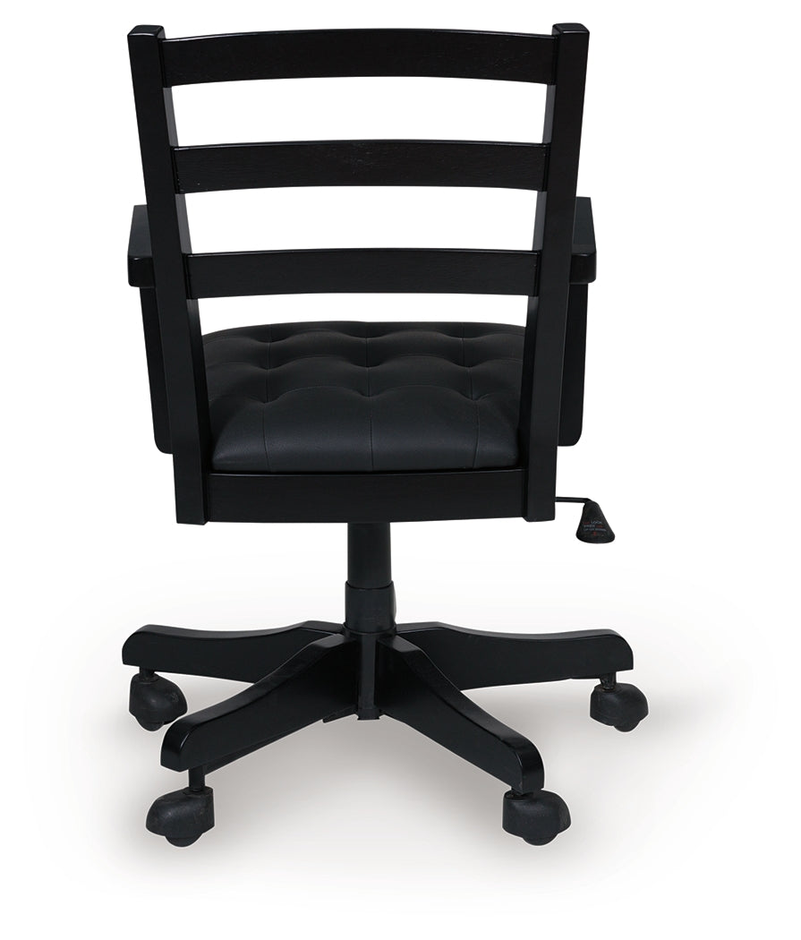 Wildenauer Black Home Office Swivel Desk Chair (Online Special Price) - Ornate Home