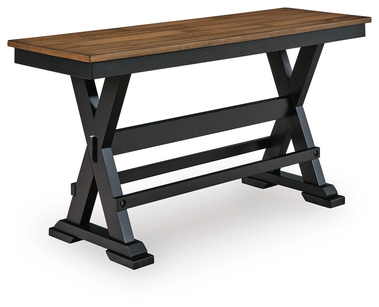 Wildenauer Brown/Black 48" Counter Height Bench - Ornate Home