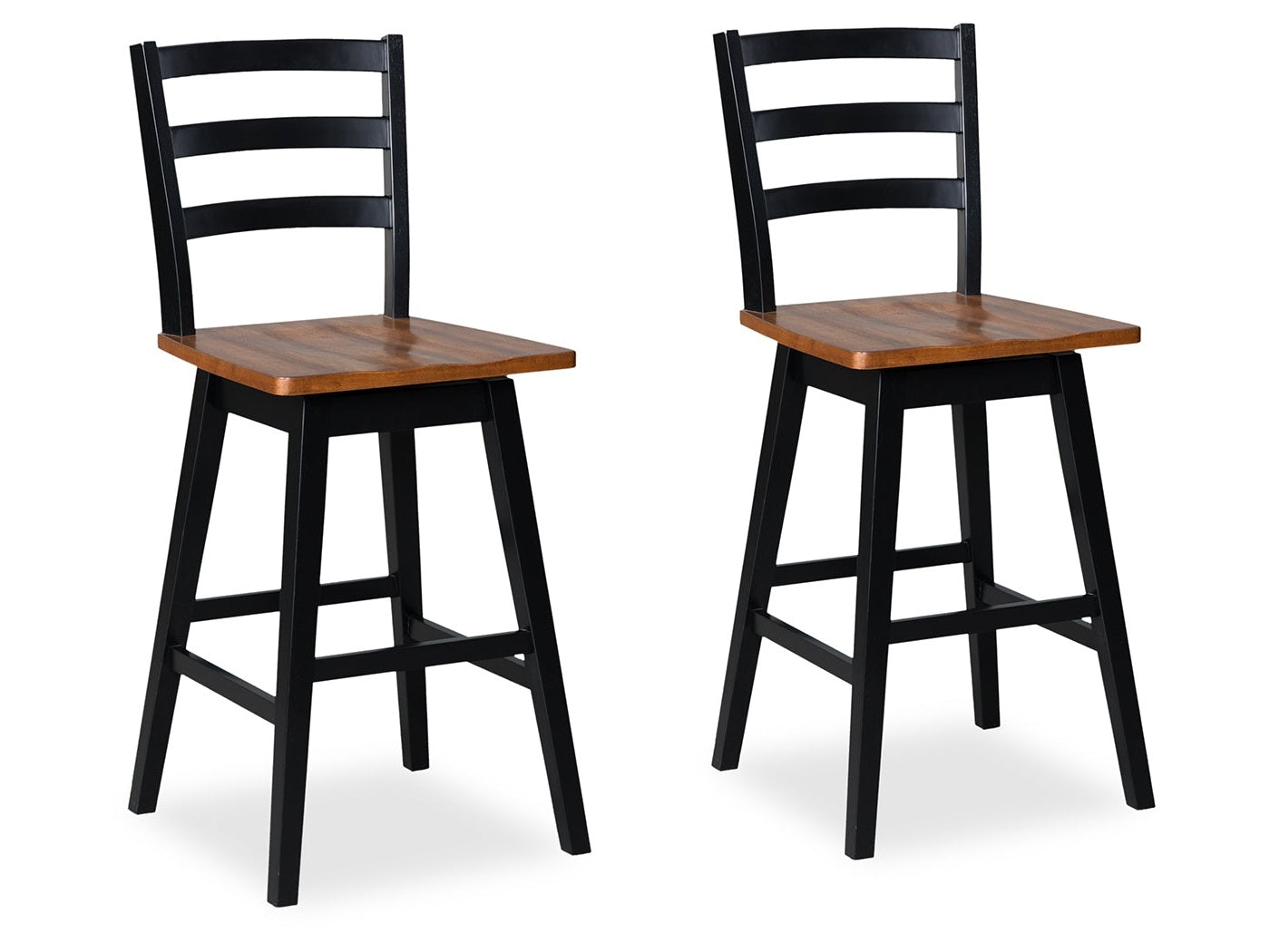 Wildenauer Brown/Black Bar Height Barstool (Set of 2) - Ornate Home