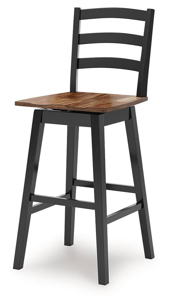 Wildenauer Brown/Black Bar Table and 2 Barstools (Online Special Price) - Ornate Home