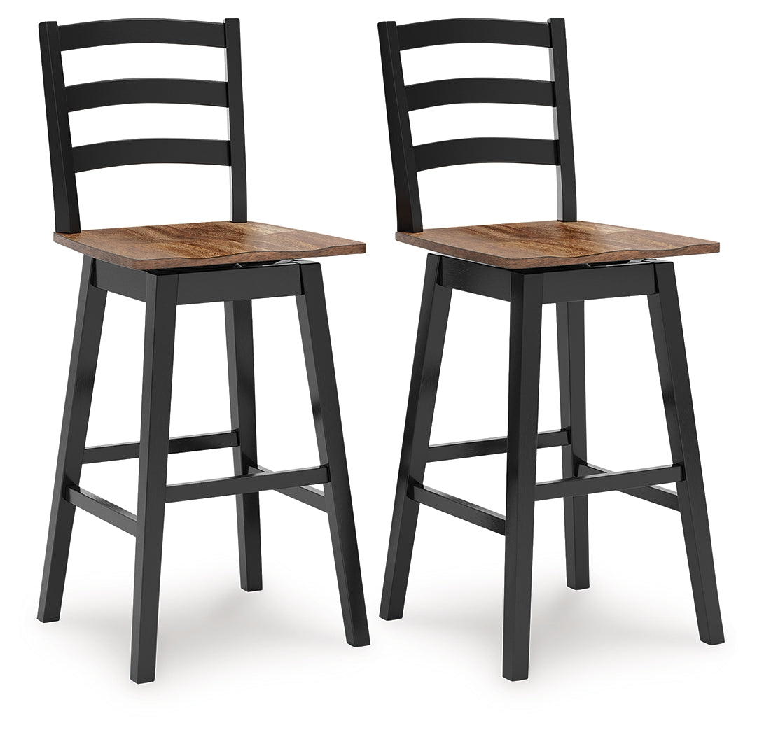 Wildenauer Brown/Black Bar Table and 2 Barstools - Ornate Home