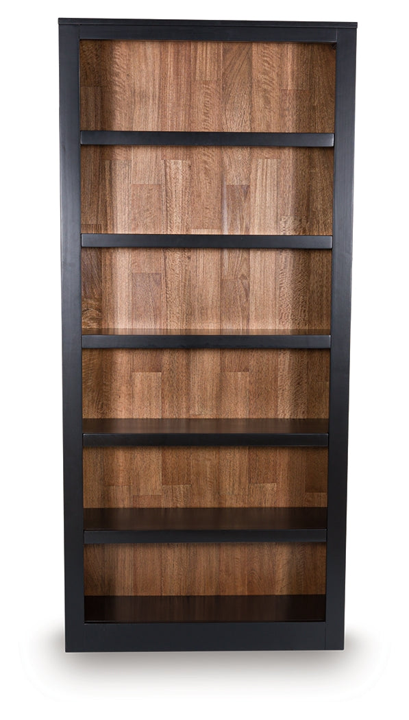 Wildenauer Brown/Black Bookcase (Online Special Price) - Ornate Home