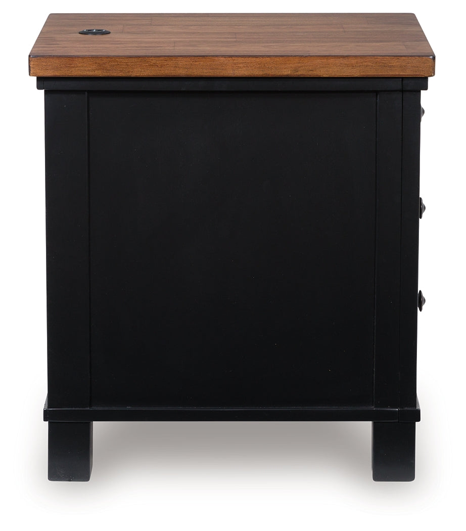 Wildenauer Brown/Black Chair Side End Table (Online Special Price) - Ornate Home