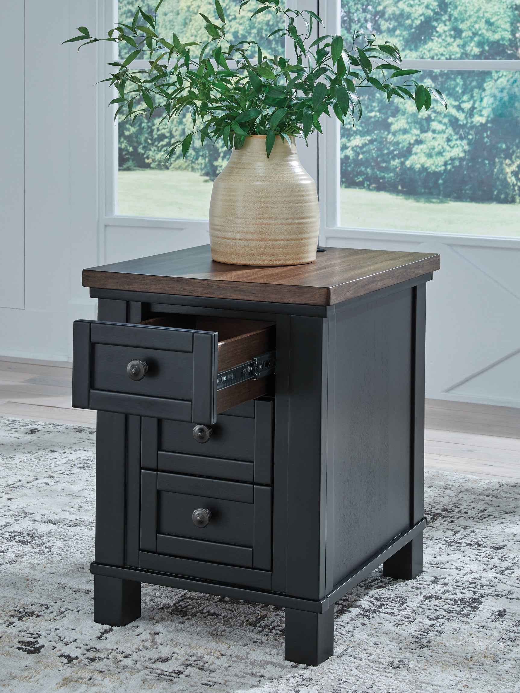 Wildenauer Brown/Black Chair Side End Table (Online Special Price) - Ornate Home