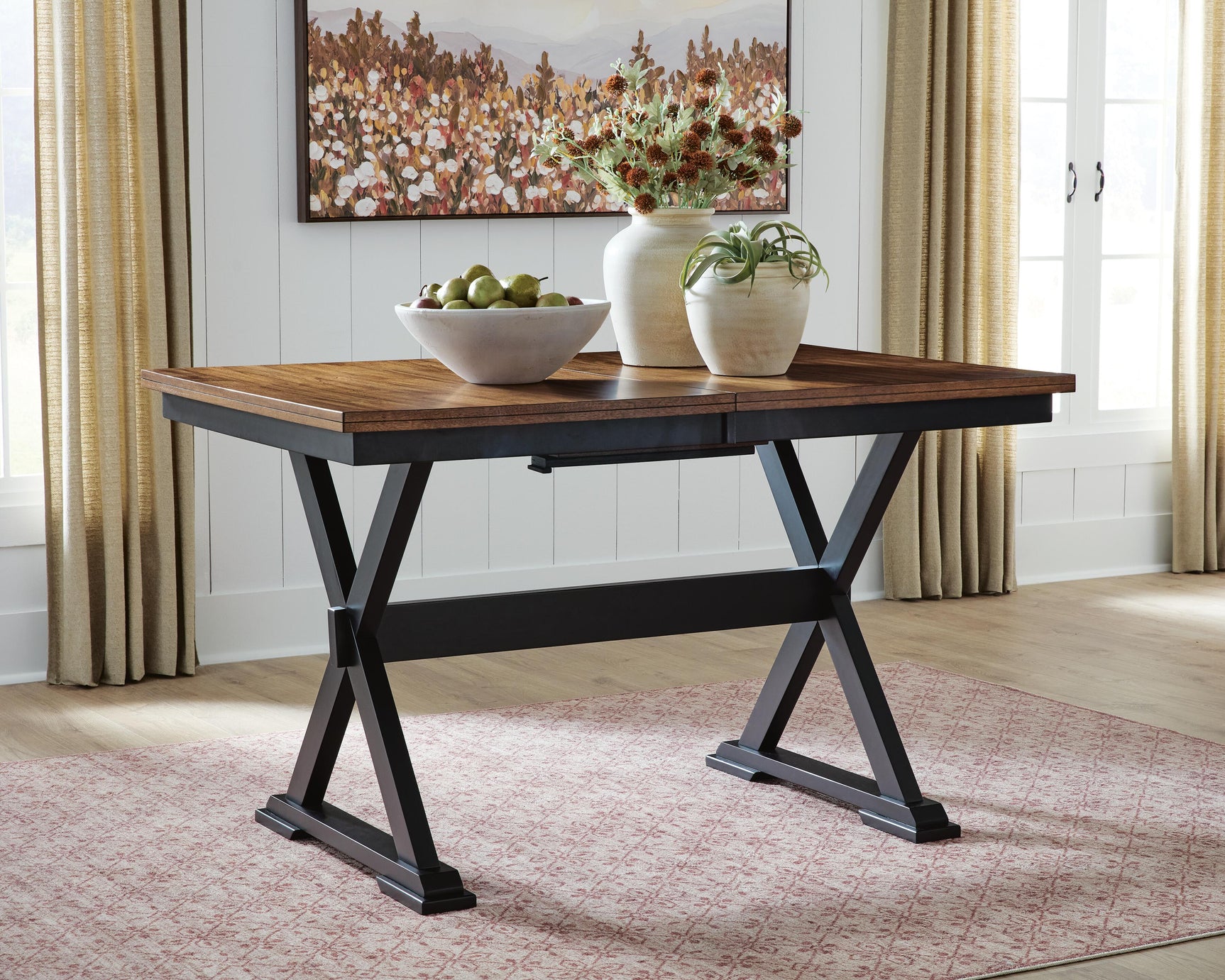 Wildenauer Brown/Black Counter Height Butterfly Extension Table - Ornate Home