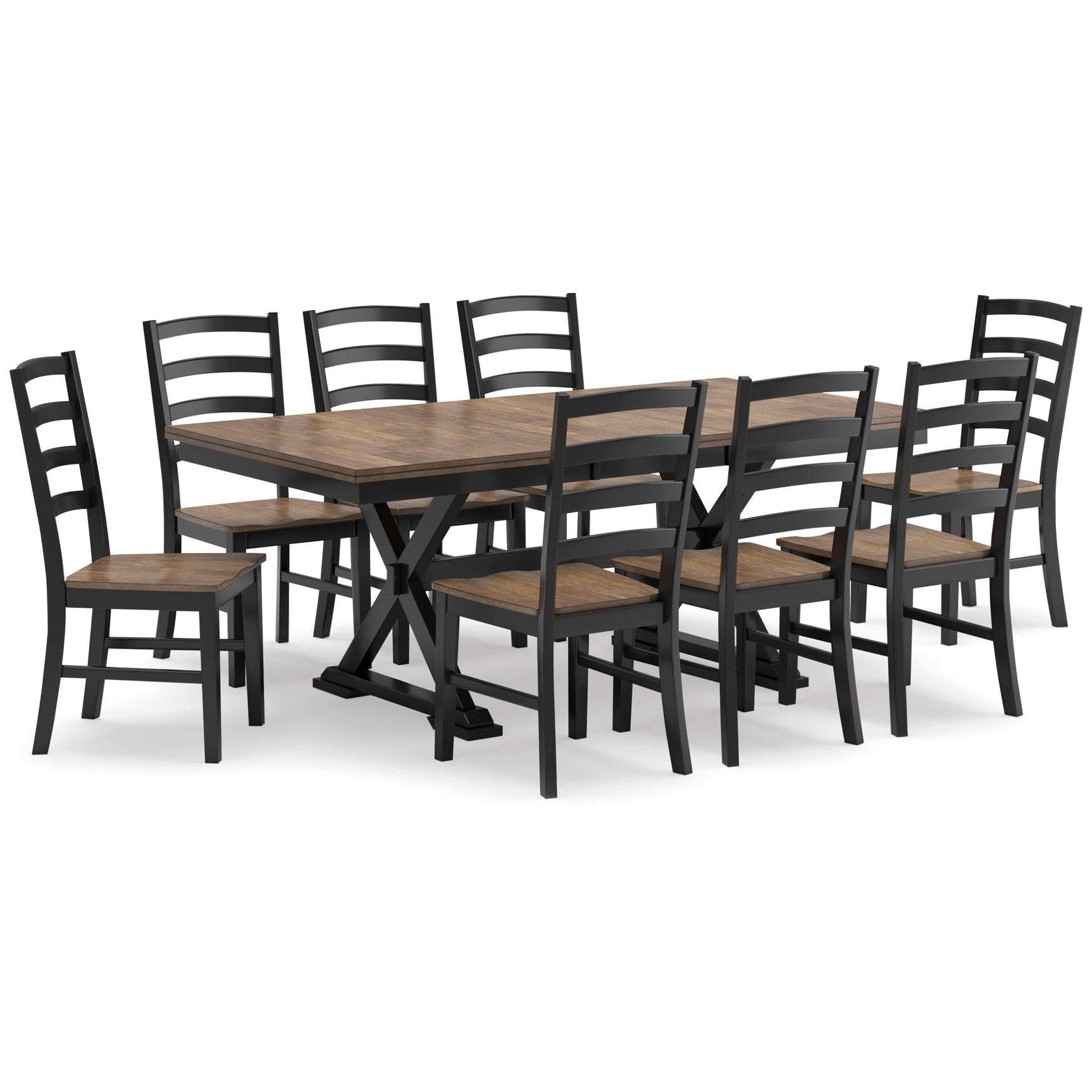 Wildenauer Brown & Black Dining Room Set / 9pc - Ornate Home