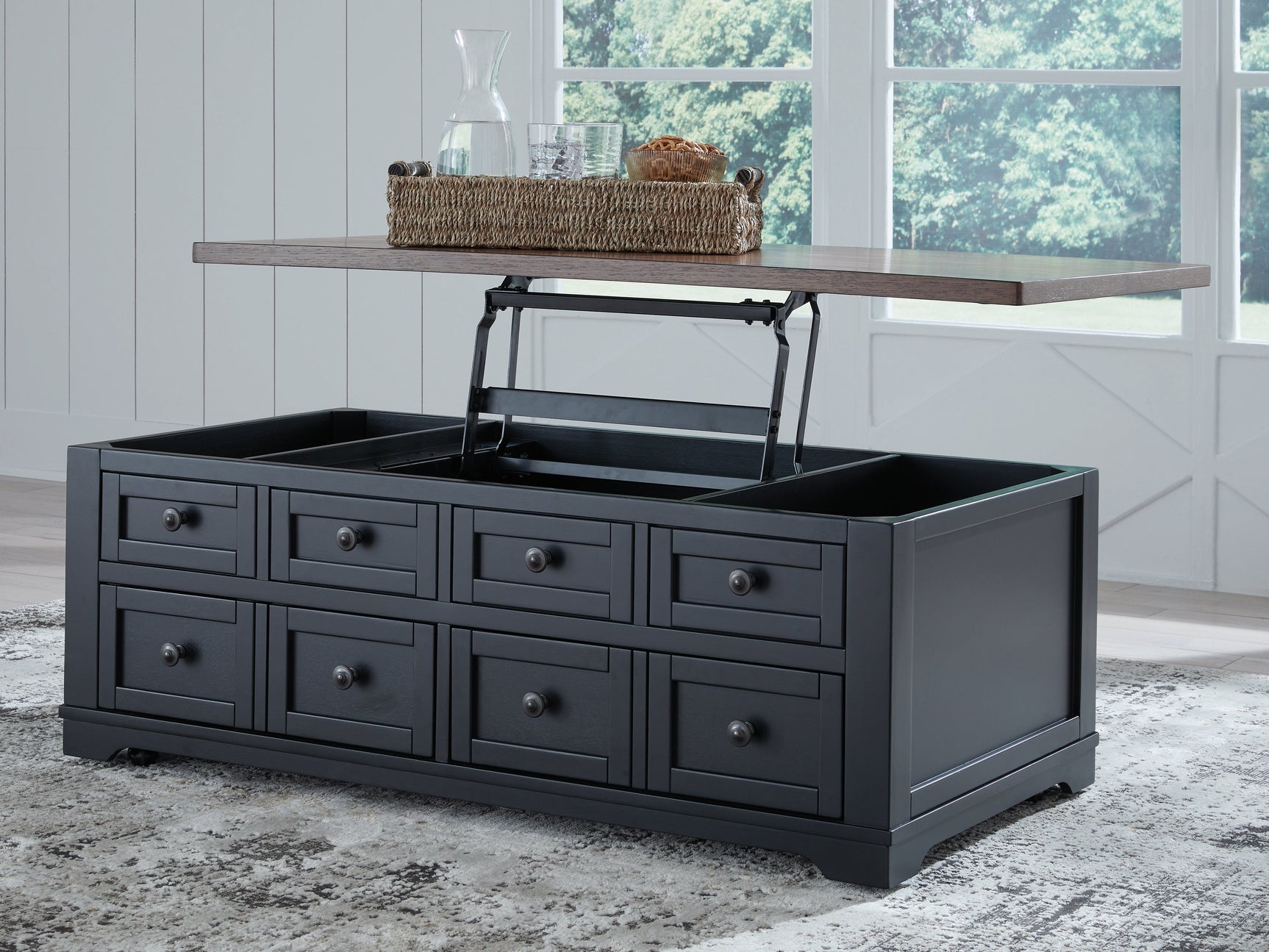 Wildenauer Brown/Black Lift Top Cocktail Table (Online Special Price) - Ornate Home