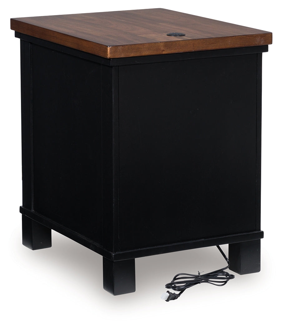 Wildenauer Brown/Black Lift-top Coffee Table and 2 Chairside End Tables - Ornate Home