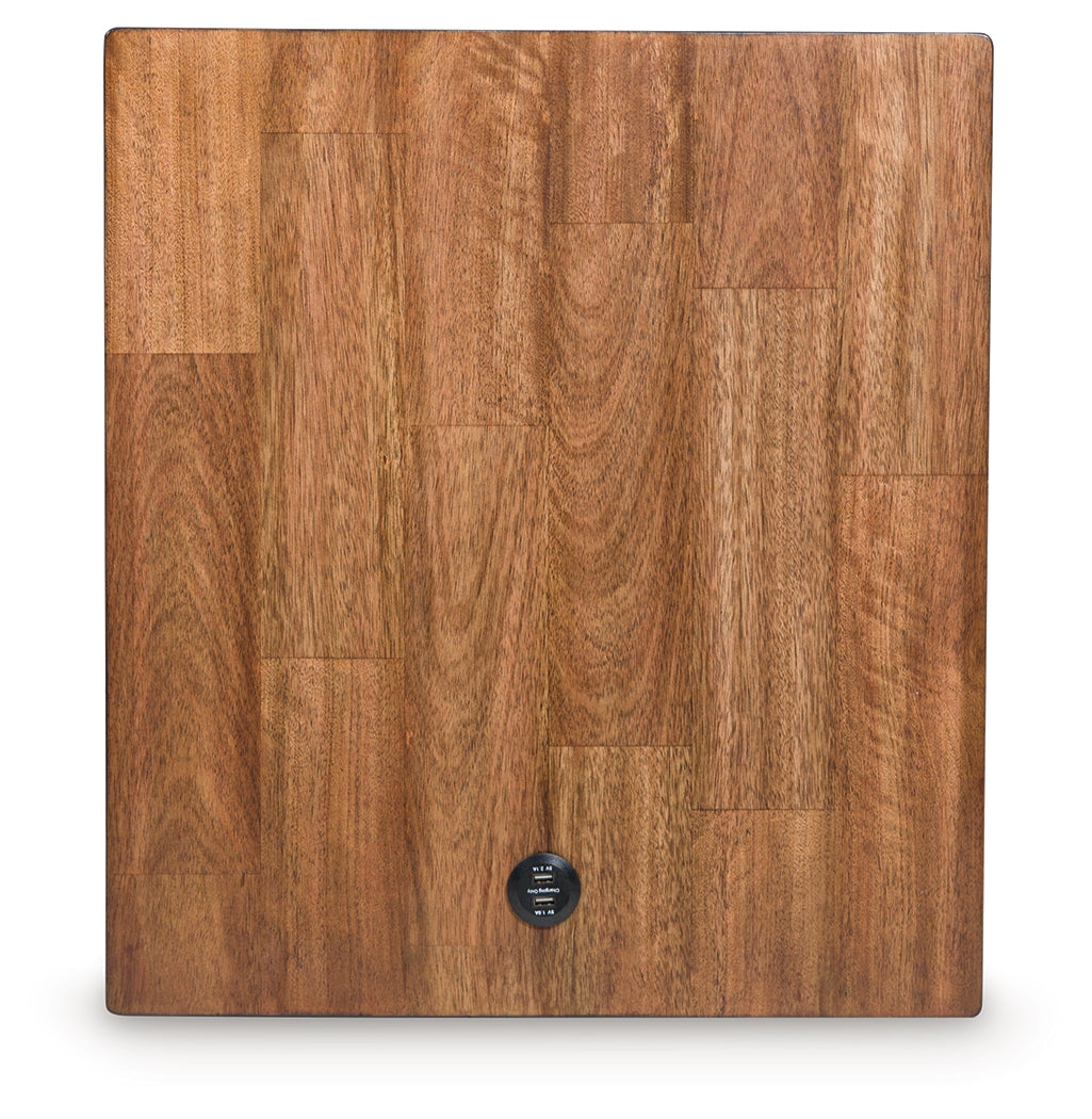 Wildenauer Brown/Black Rectangular End Table - Ornate Home