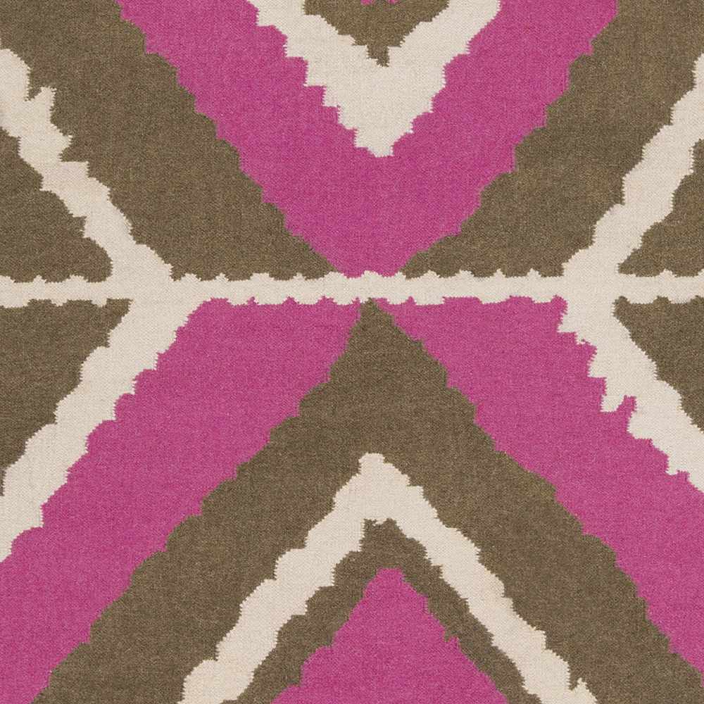 Wiley Magenta&Brown Wool Rug - Clearance - Ornate Home