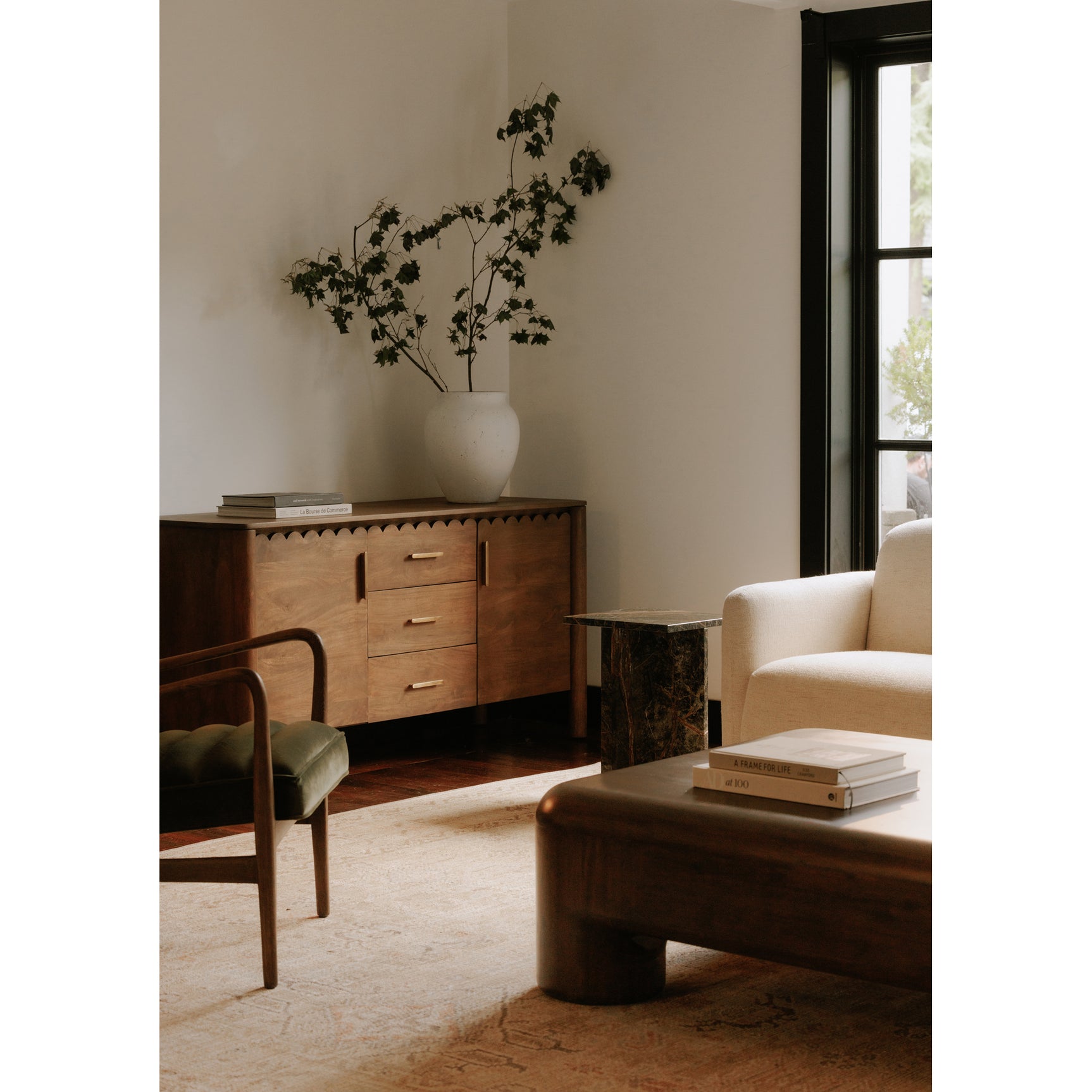 Wiley Vintage Brown 3 Drawer Sideboard - Ornate Home