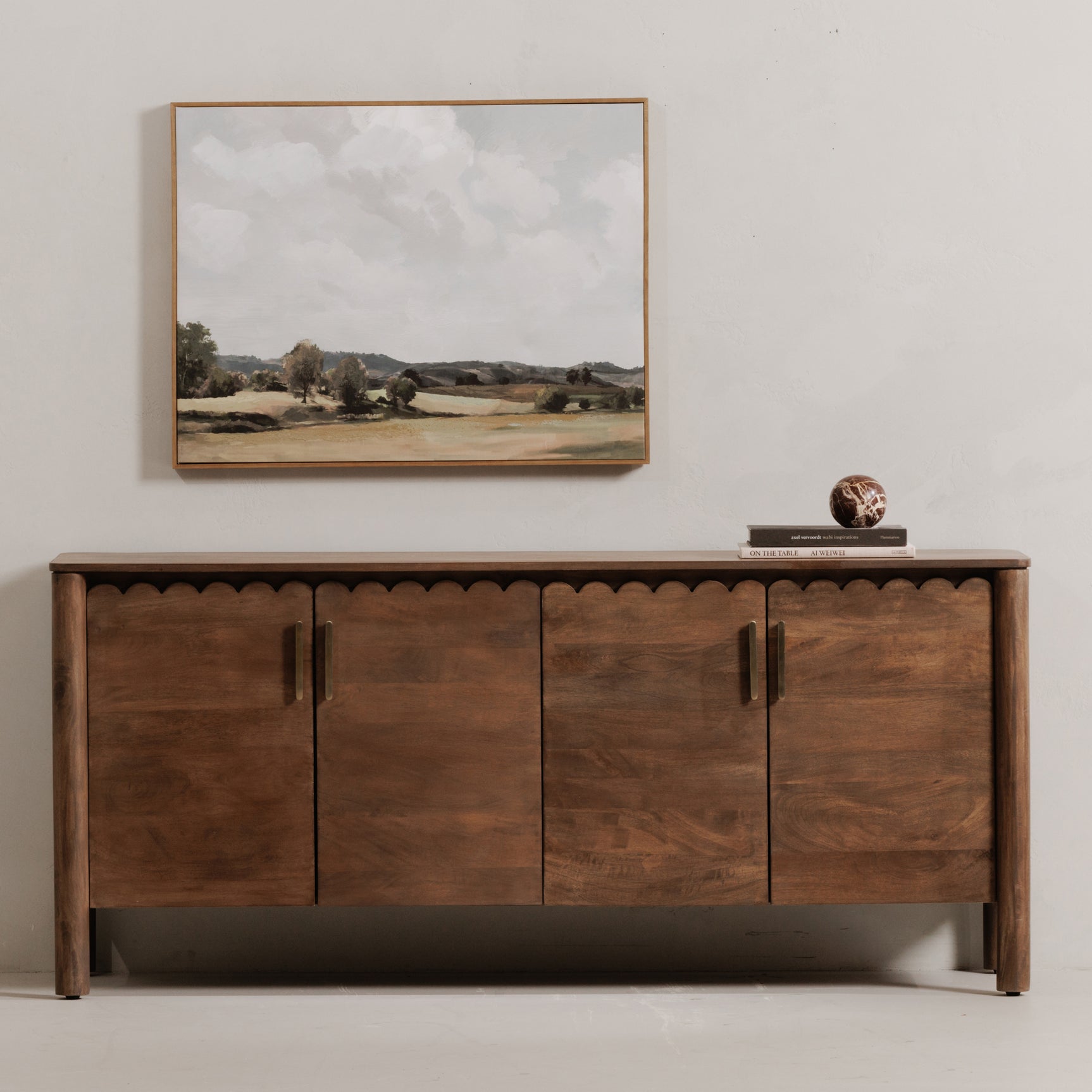 Wiley Vintage Brown 4 Door Sideboard - Ornate Home