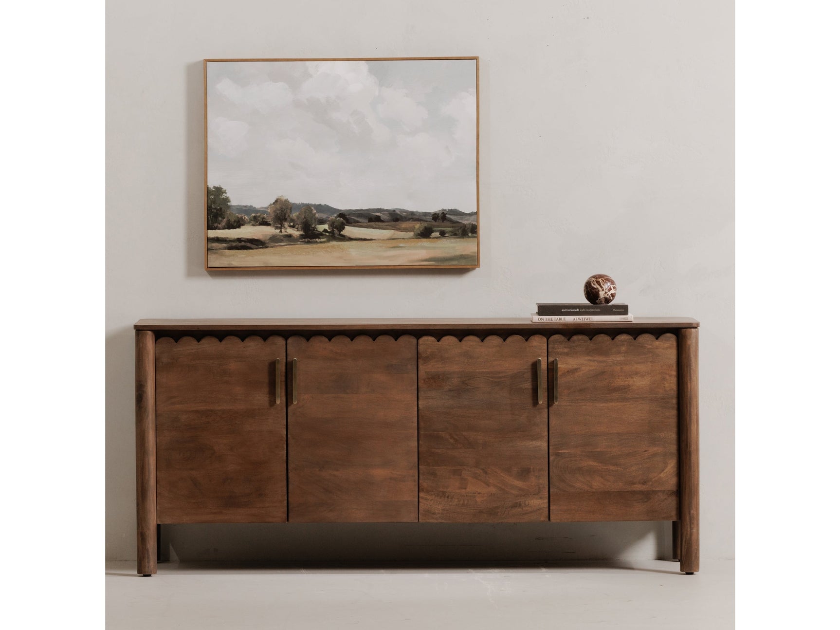 Wiley Vintage Brown 4 Door Sideboard - Ornate Home