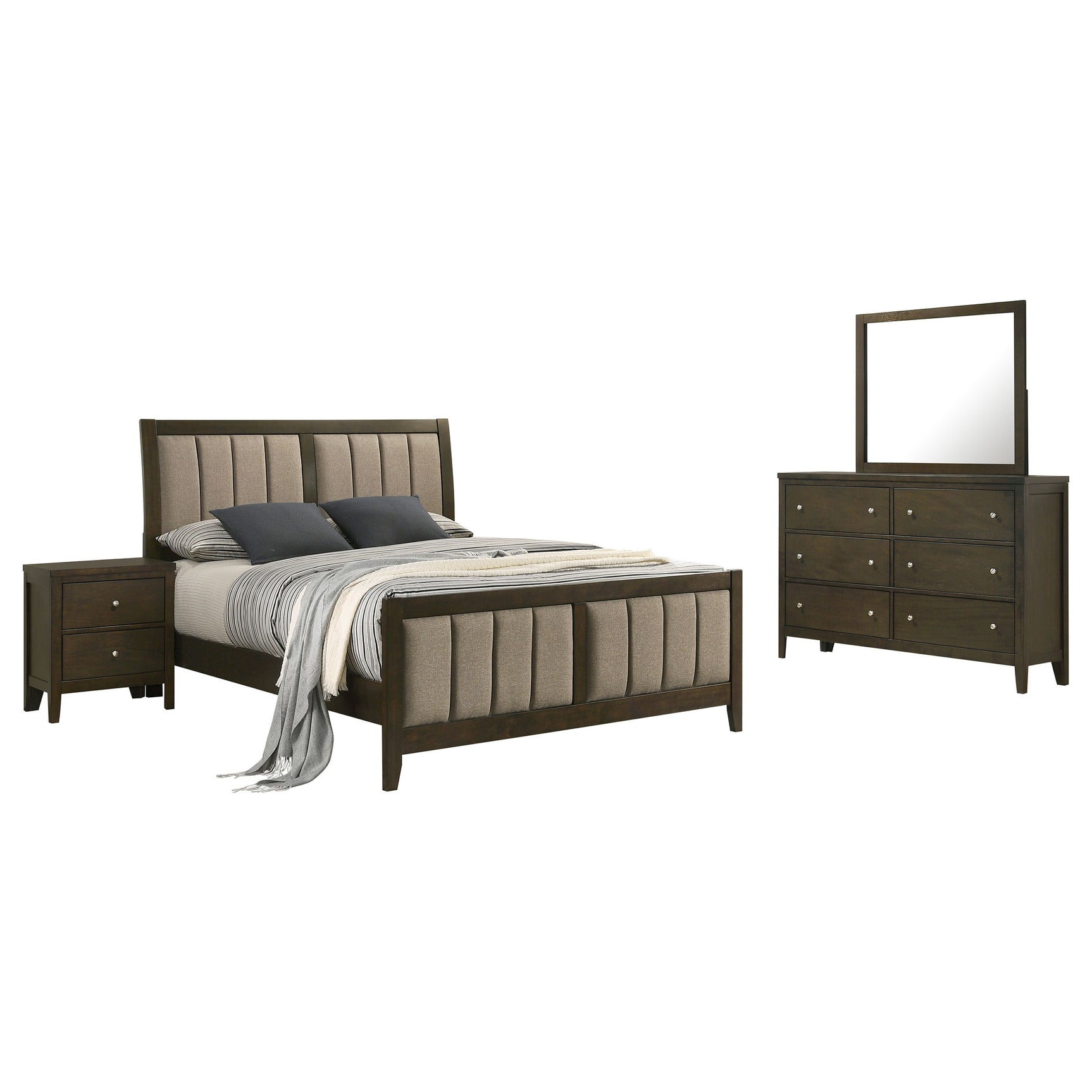 Wilkes Dark Cocoa 4-piece Queen Bedroom Set - Ornate Home