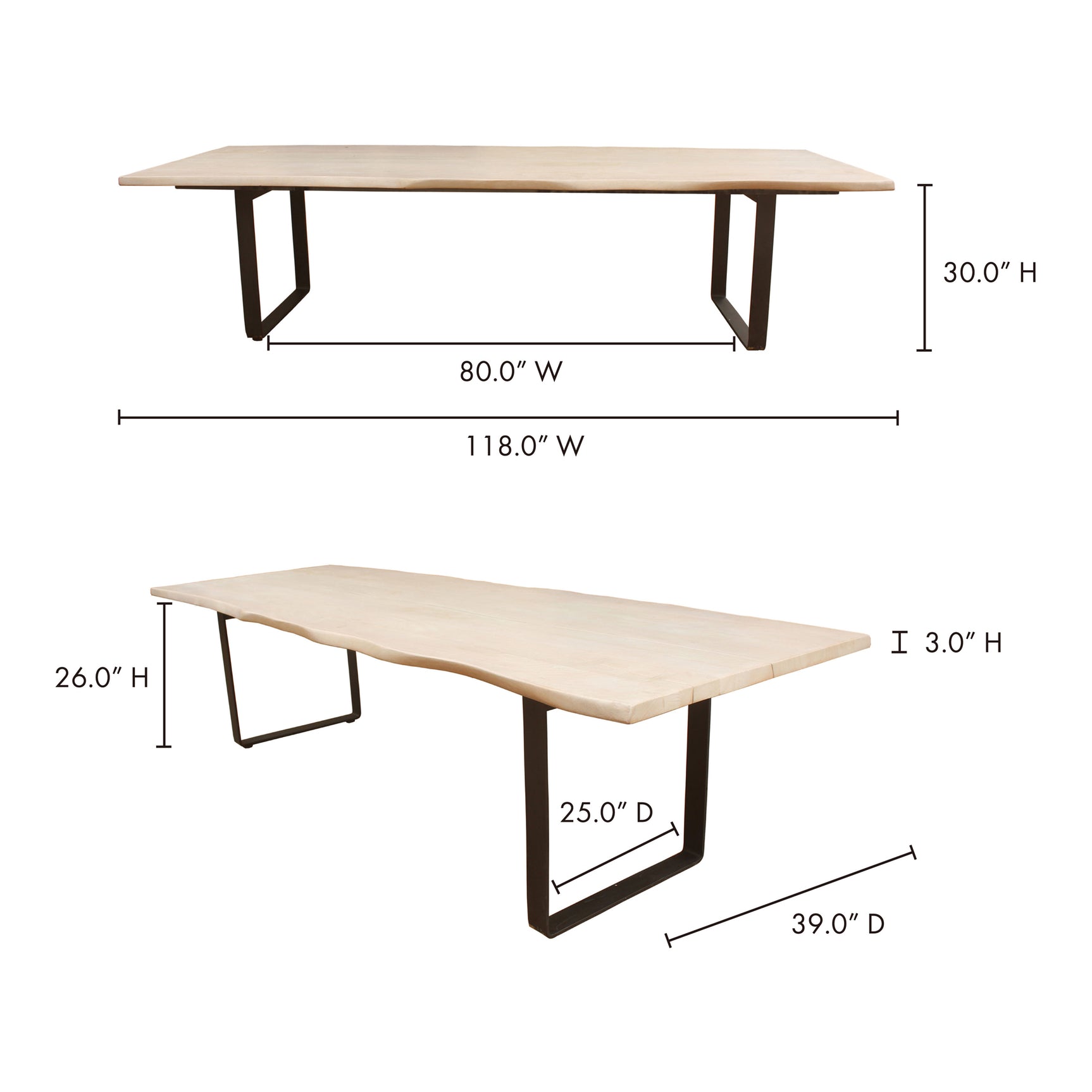 Wilks White Dining Table - Ornate Home