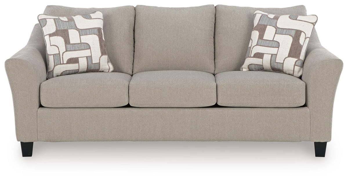 Willarae Taupe Queen Sofa Sleeper and Loveseat - Ornate Home