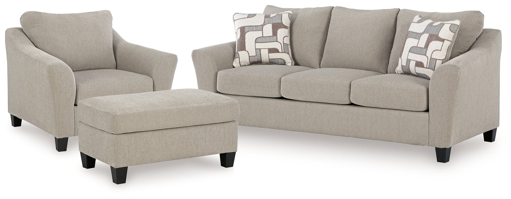Willarae Taupe Sofa, Oversized Chair and Ottoman - Ornate Home