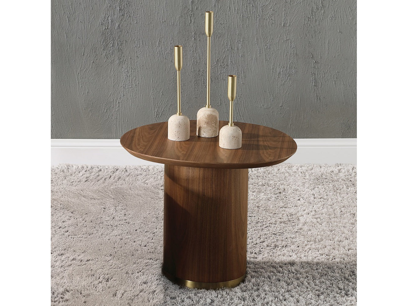 Willene Walnut End Table - Ornate Home