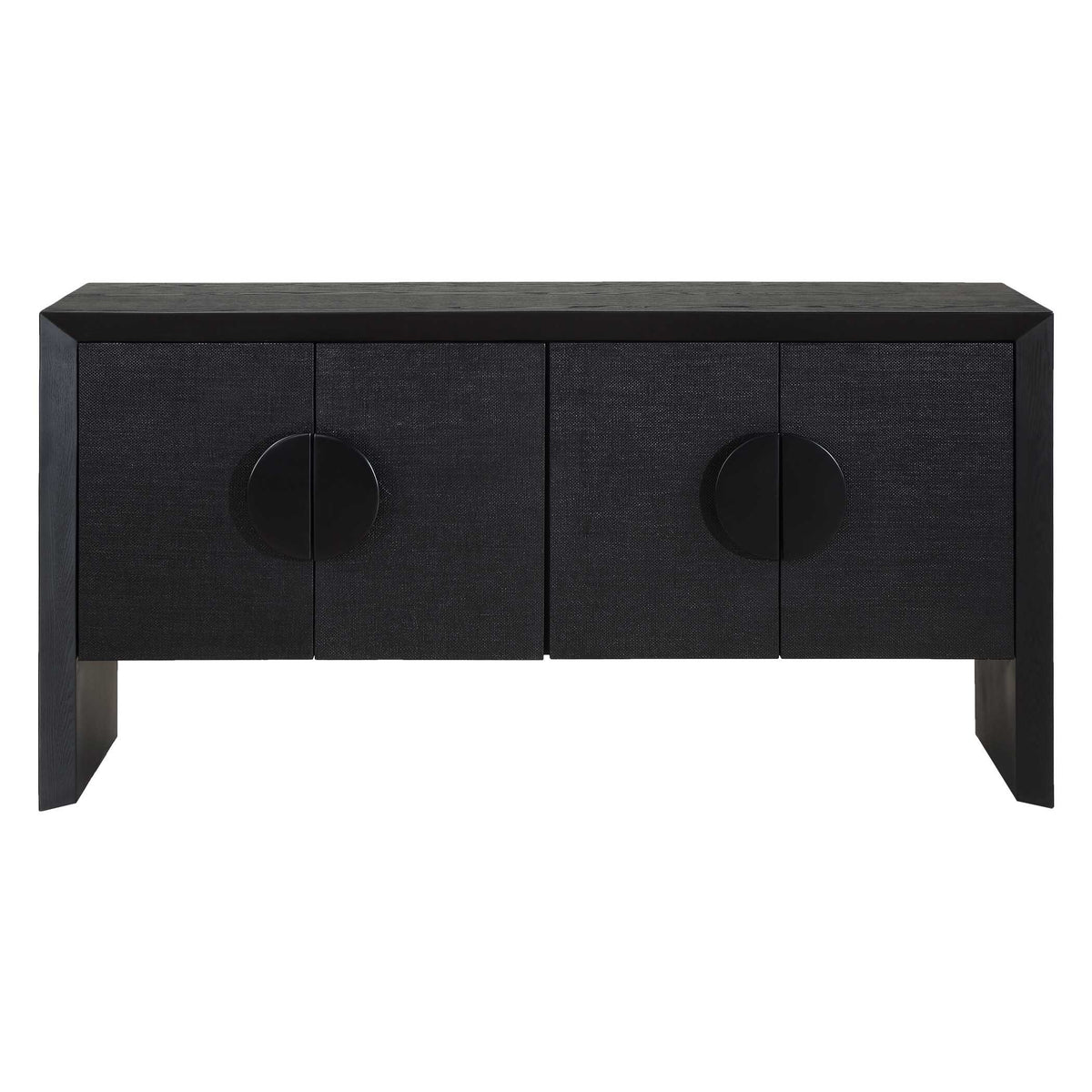 Williams Black 4 Door Cabinet - Ornate Home