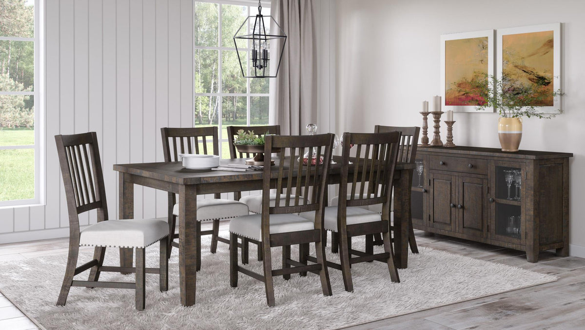 Willow Creek Brown/Cream Ext Dining Table w/ 4 Chairs - Ornate Home