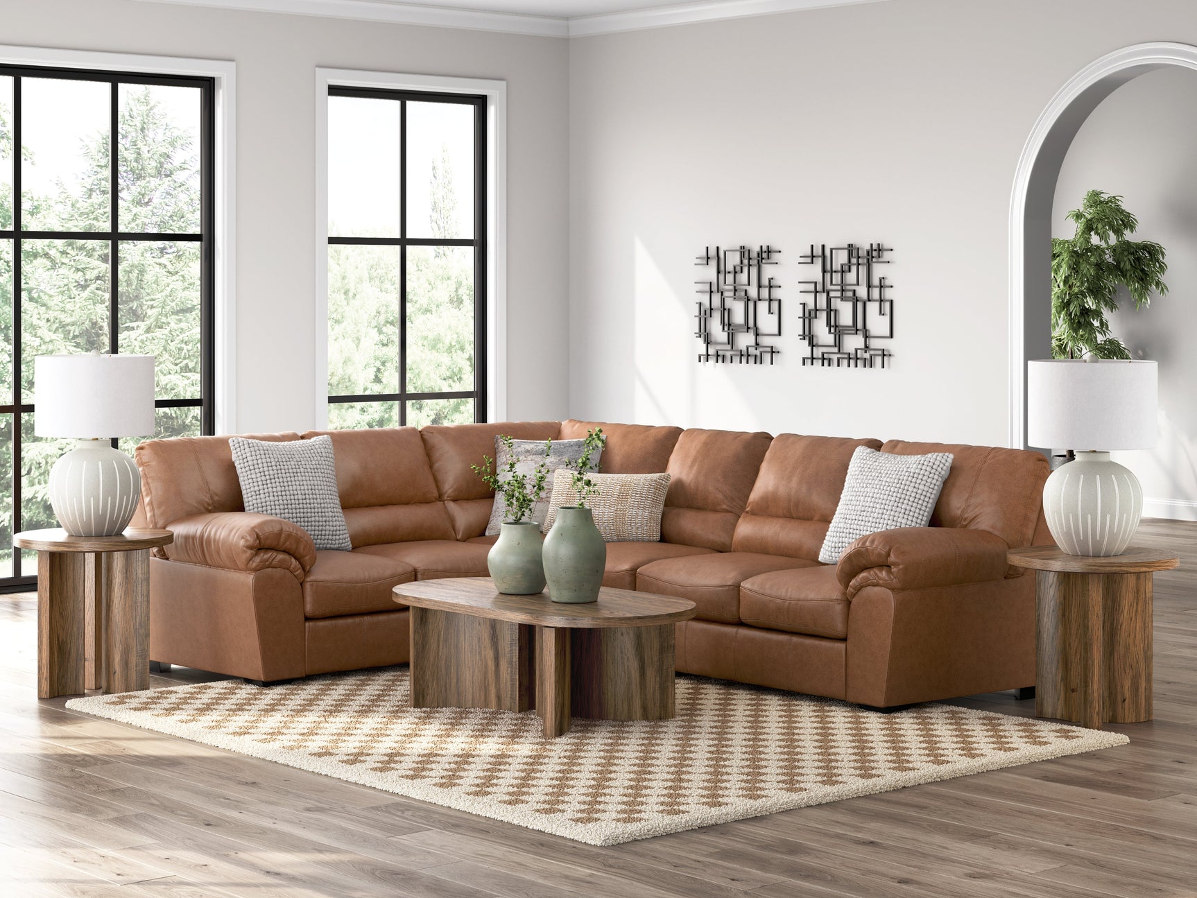 WillowBend Caramel 3-Piece Sectional (Online Special Price) - Ornate Home