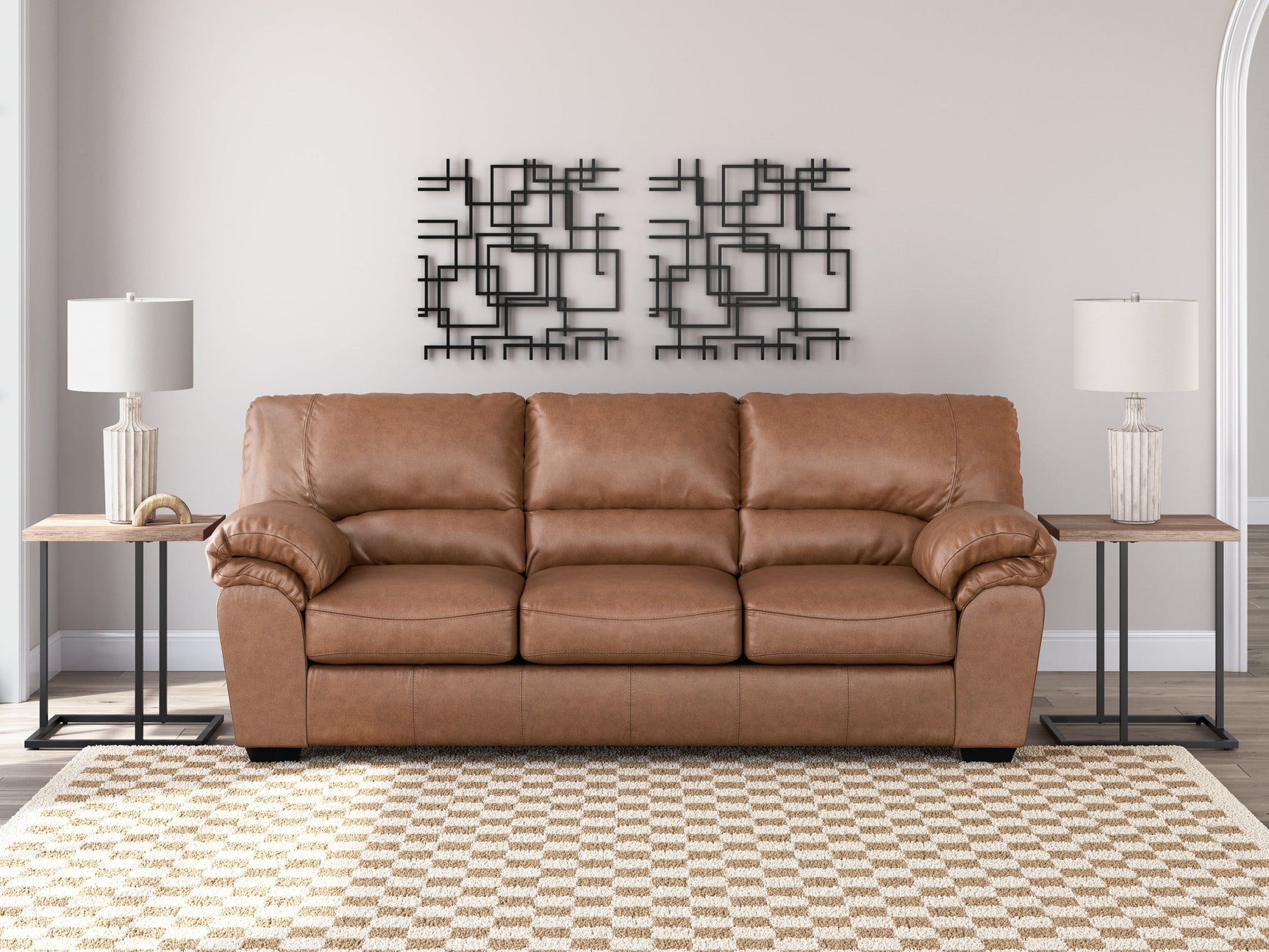 WillowBend Caramel Sofa and Loveseat (Online Special Price) - Ornate Home