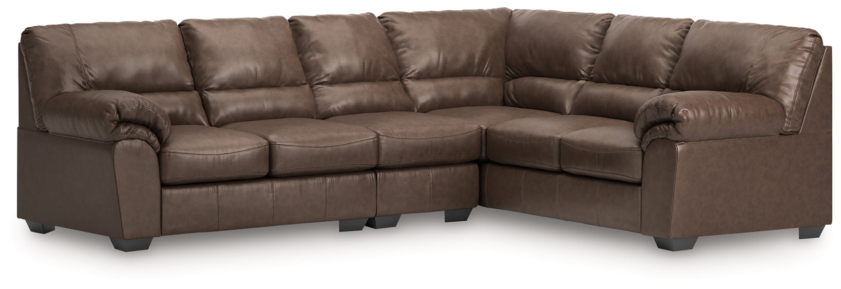 WillowBend Umber 3-Piece L Shaped Sectional - Ornate Home