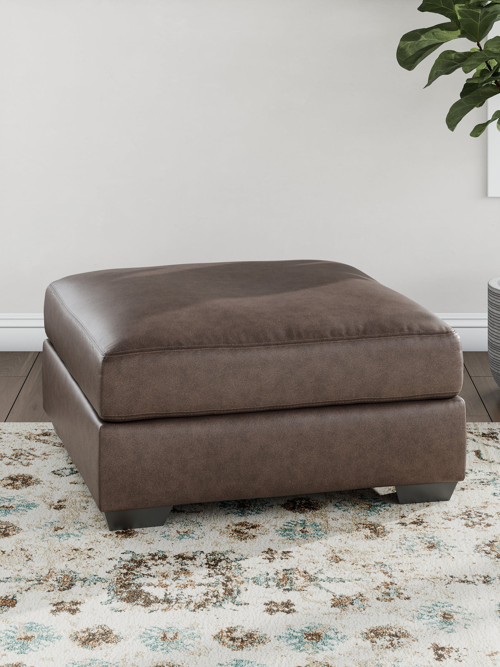 WillowBend Umber Oversized Accent Ottoman - Ornate Home
