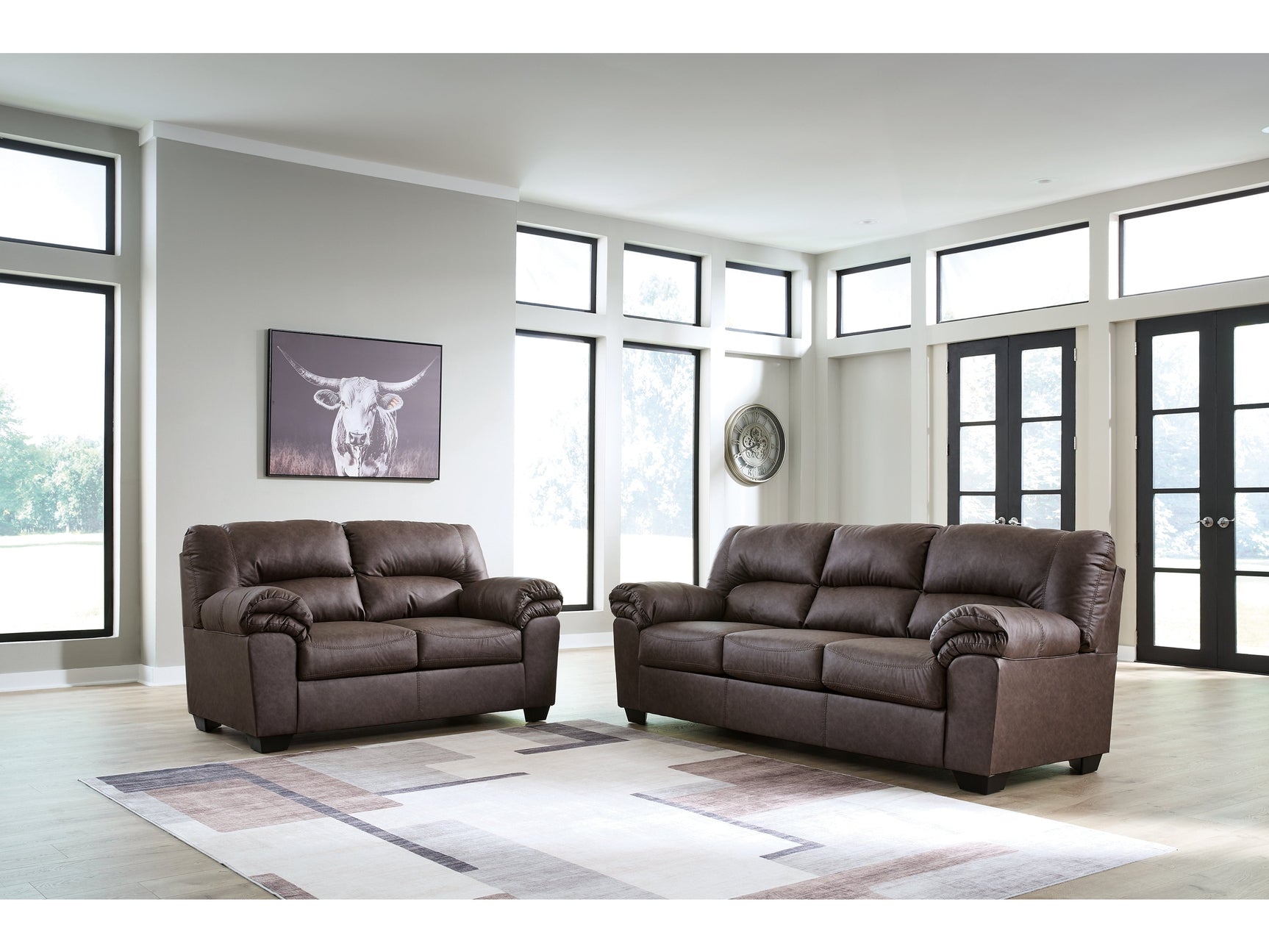 WillowBend Umber Sofa and Loveseat - Ornate Home