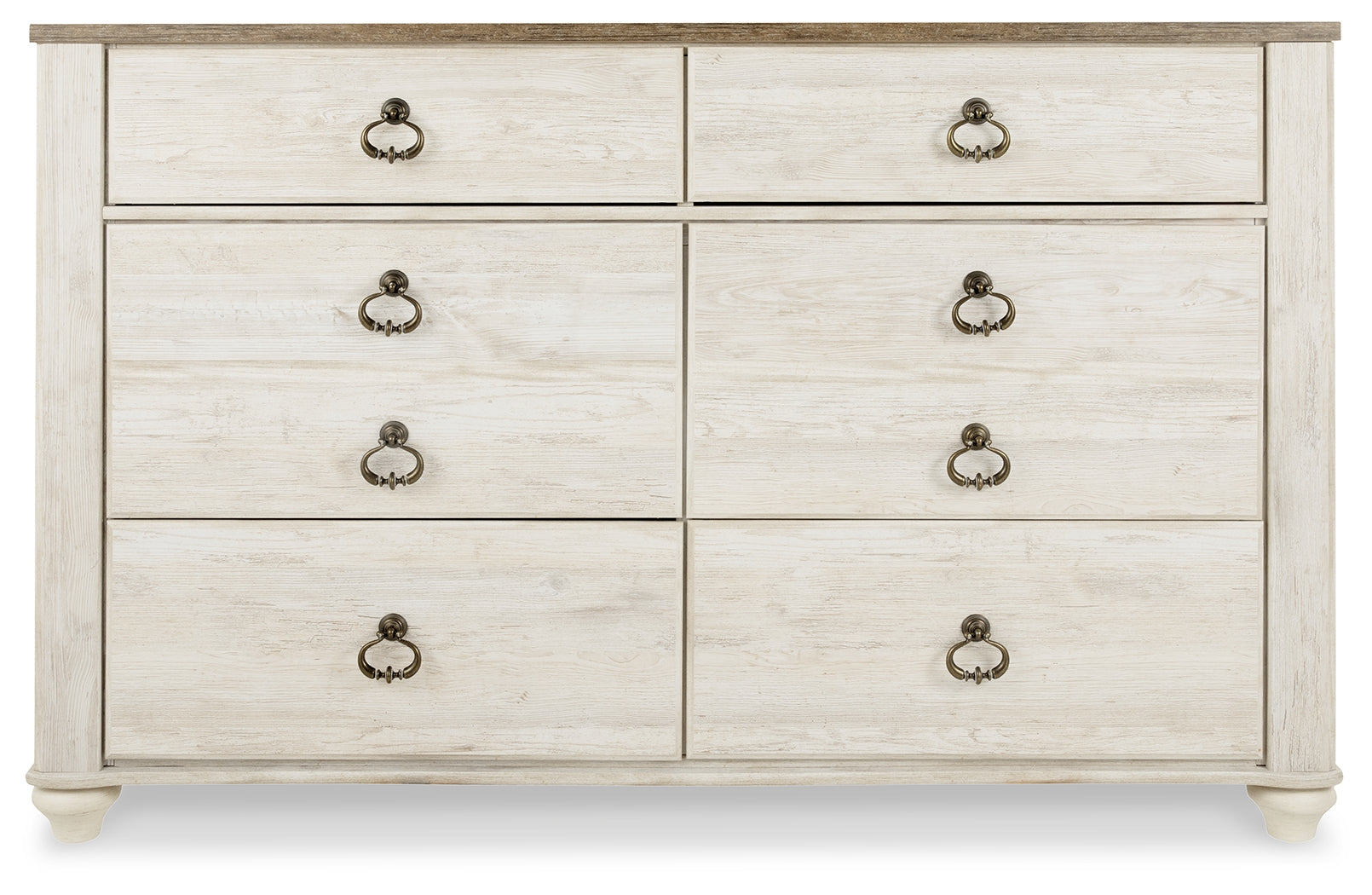 Willowton Whitewash Twin Panel Bedroom Set with Dresser (Online Special Price) - Ornate Home