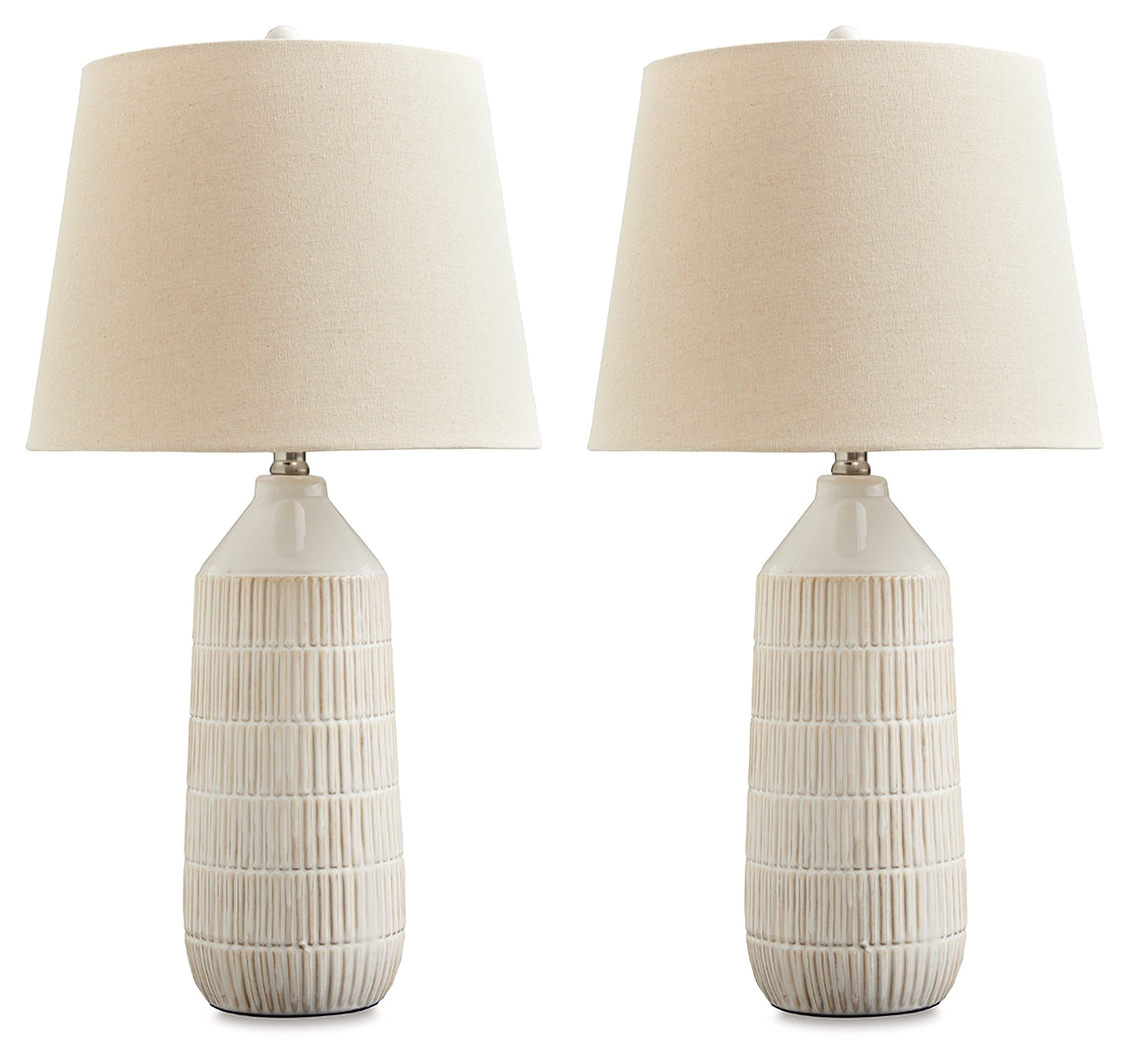 Willport Off White Table Lamp (Set of 2) - Ornate Home