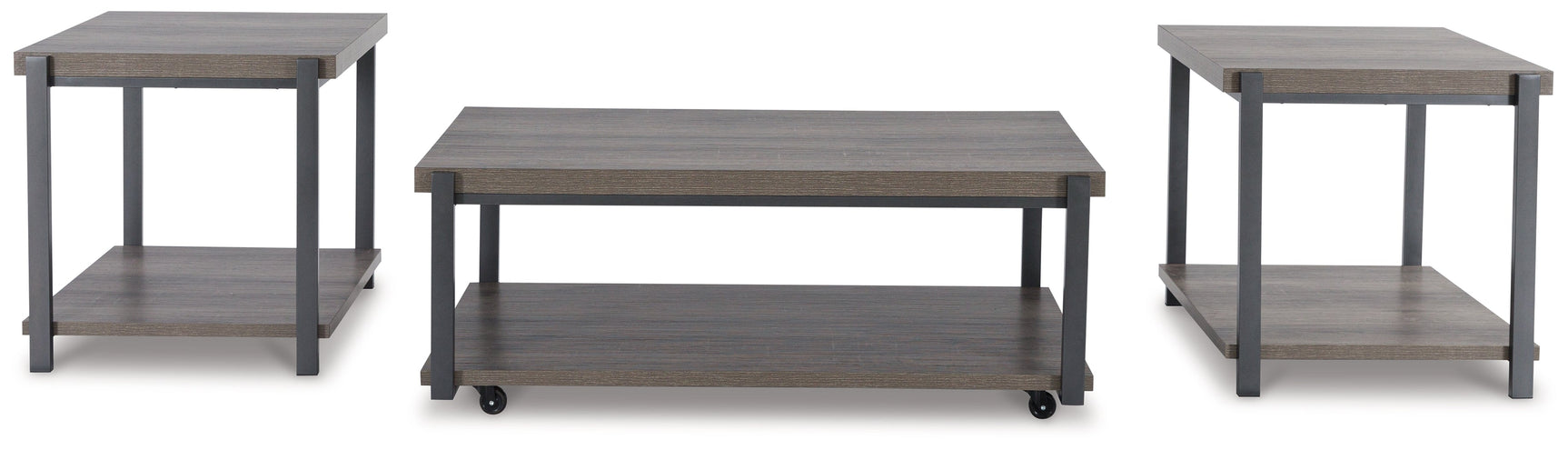 Wilmaden Gray/Black Table (Set of 3) (Online Special Price) - Ornate Home