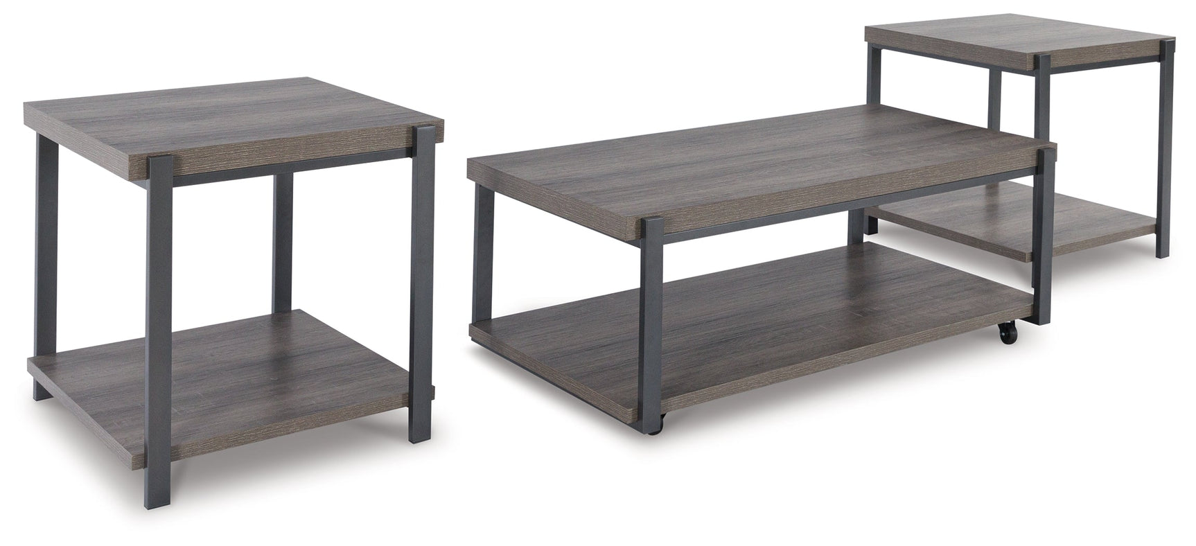 Wilmaden Gray/Black Table (Set of 3) (Online Special Price) - Ornate Home