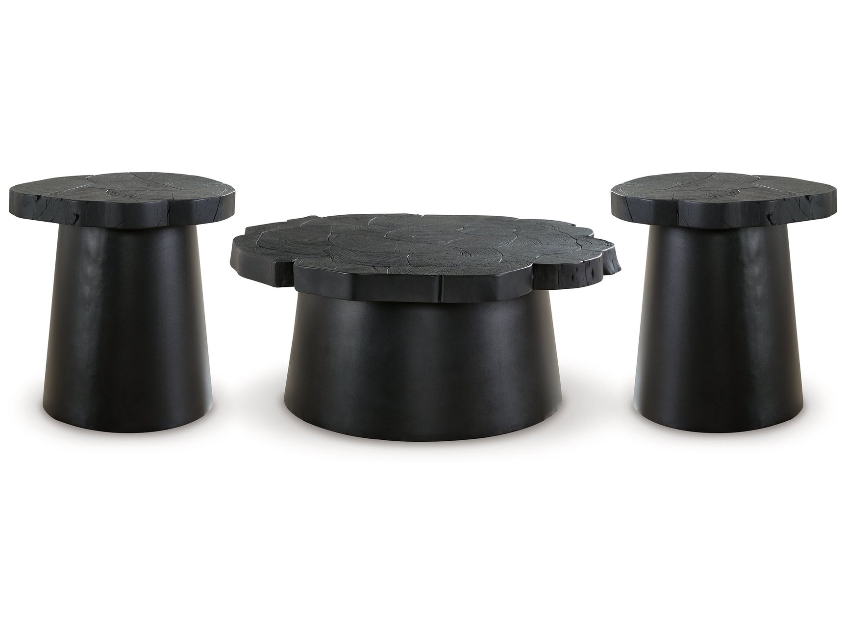Wimbell Black Coffee Table and 2 End Tables - Ornate Home