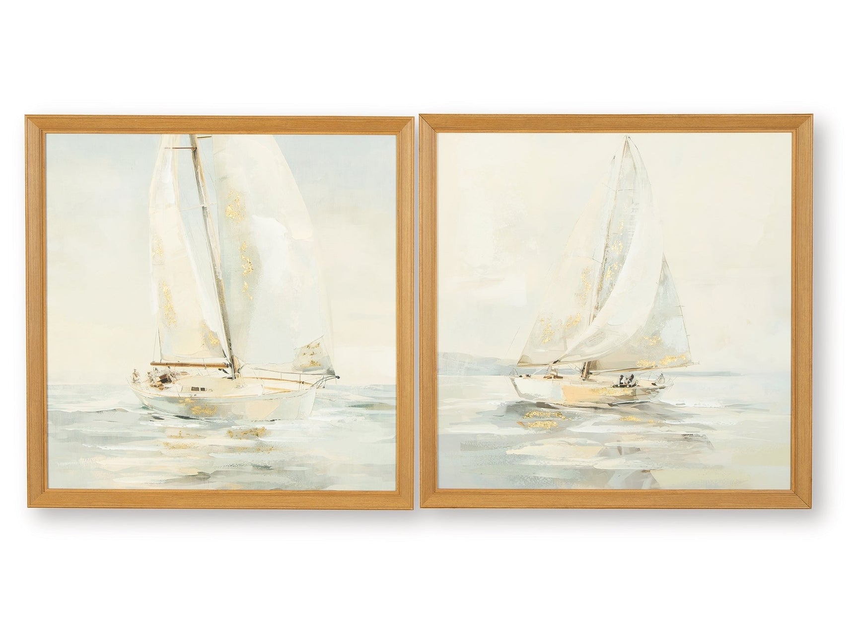 Winbrook Gray/Tan/Gold Finish Wall Art Set (Set of 2) - Ornate Home