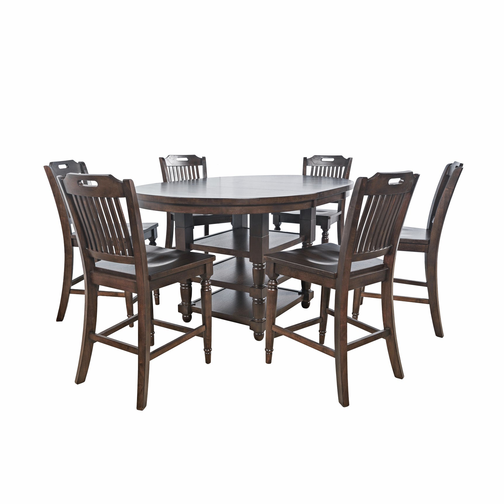 Winchester Portwood 66 High/Low Dining Table w/ 6 Stool - Ornate Home