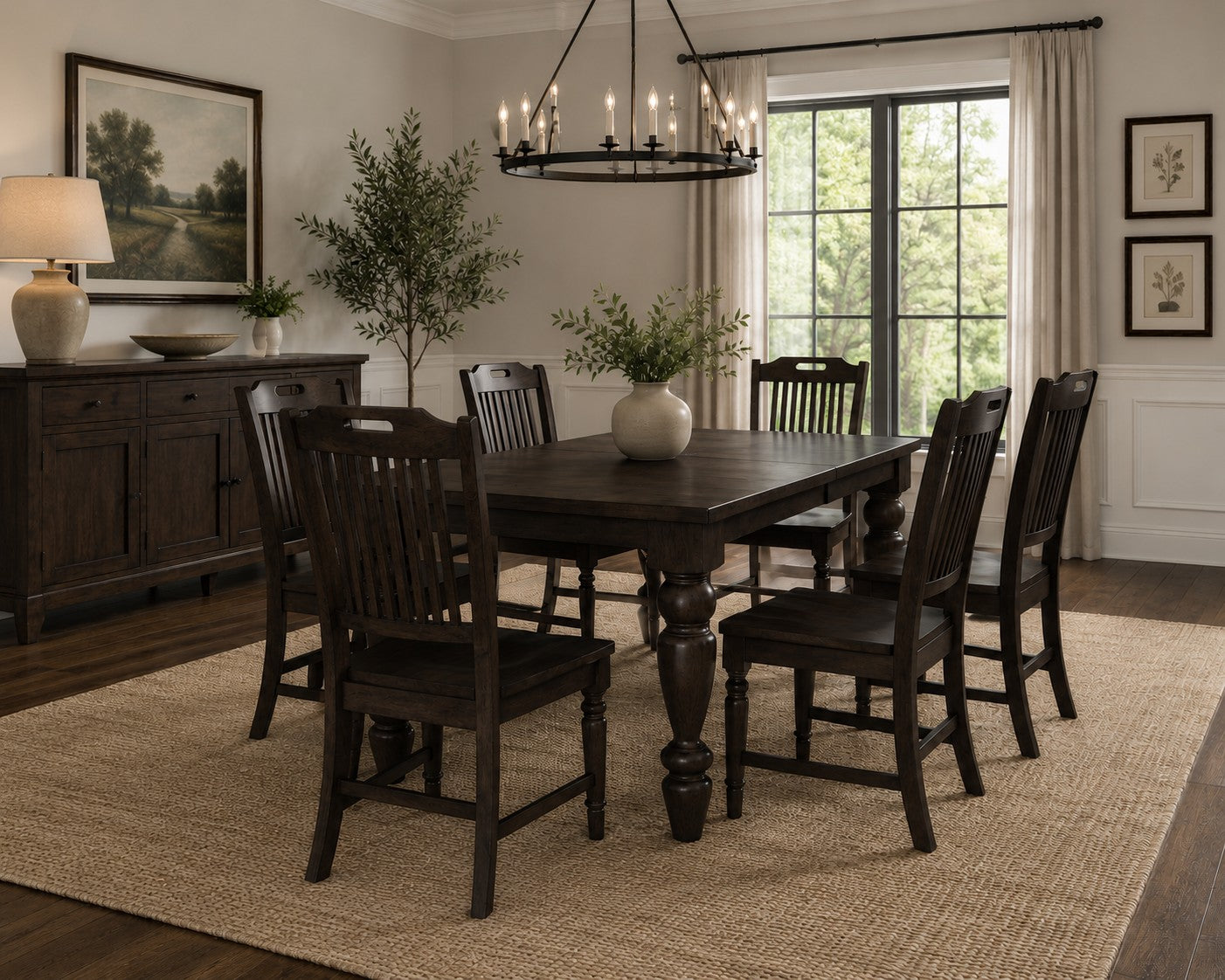 Winchester Portwood 88 Dining Table w/ 4 Chair - Ornate Home