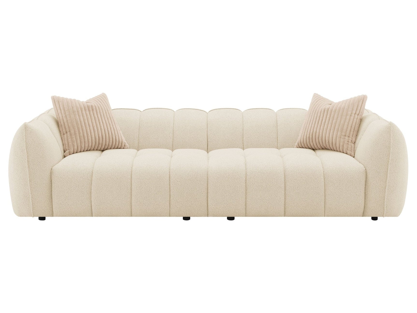 Winchester Sand Pebble Boucle Extra Long Sectional Sofa - Ornate Home