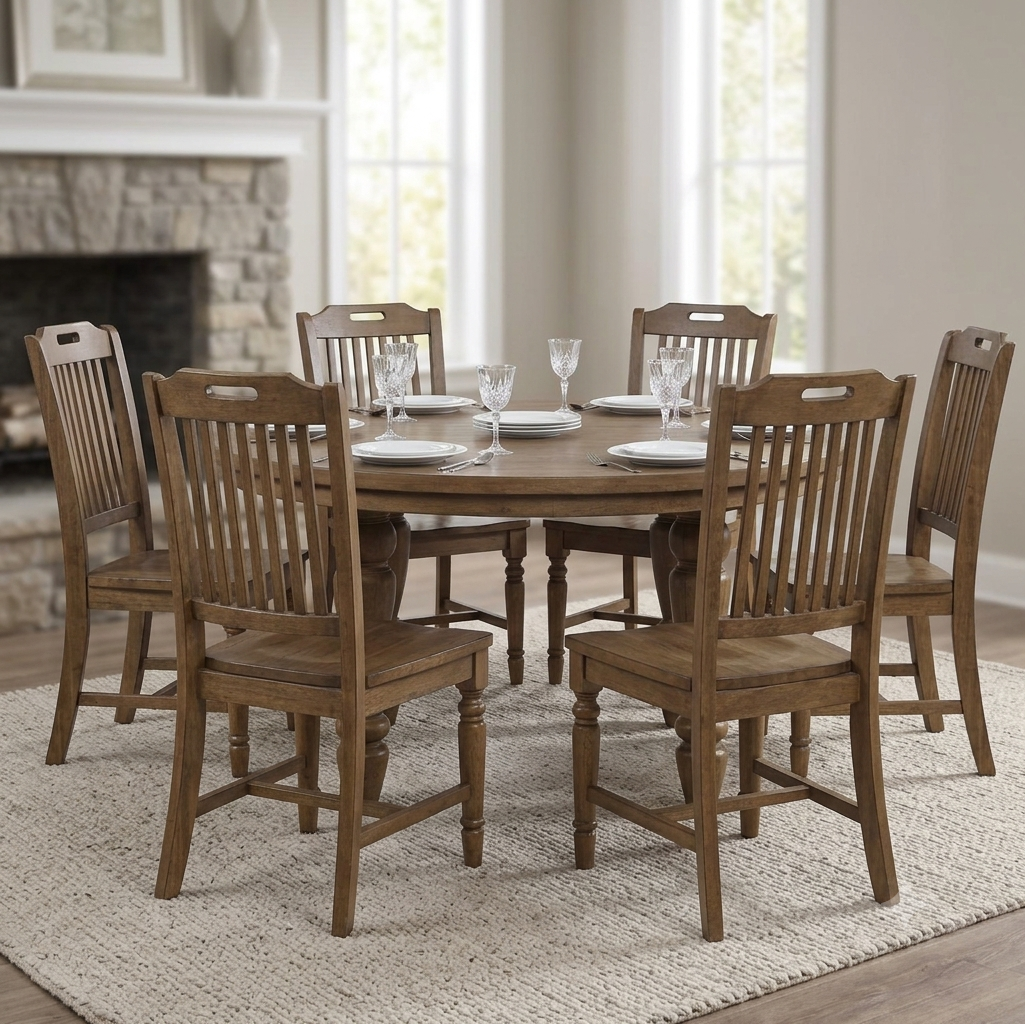 Winchester Winchester Harvest 72 Dining Table w/ (6) Chair - Ornate Home