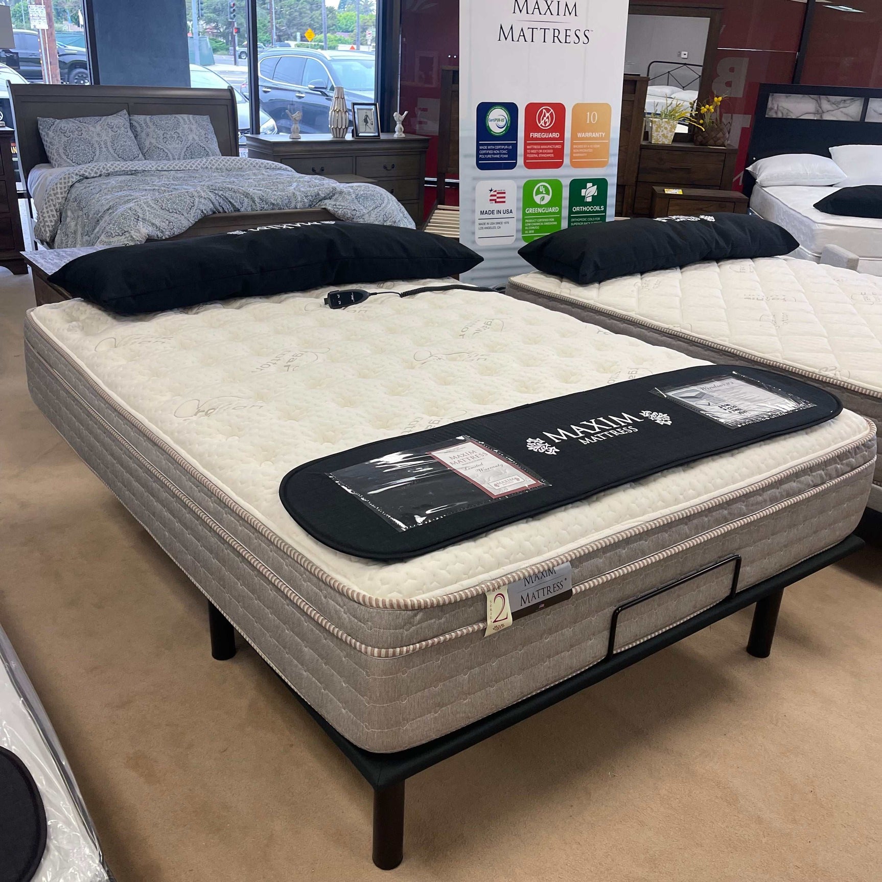 Windmill #2 Taupe Box Top 12" Mattress / Medium - Ornate Home